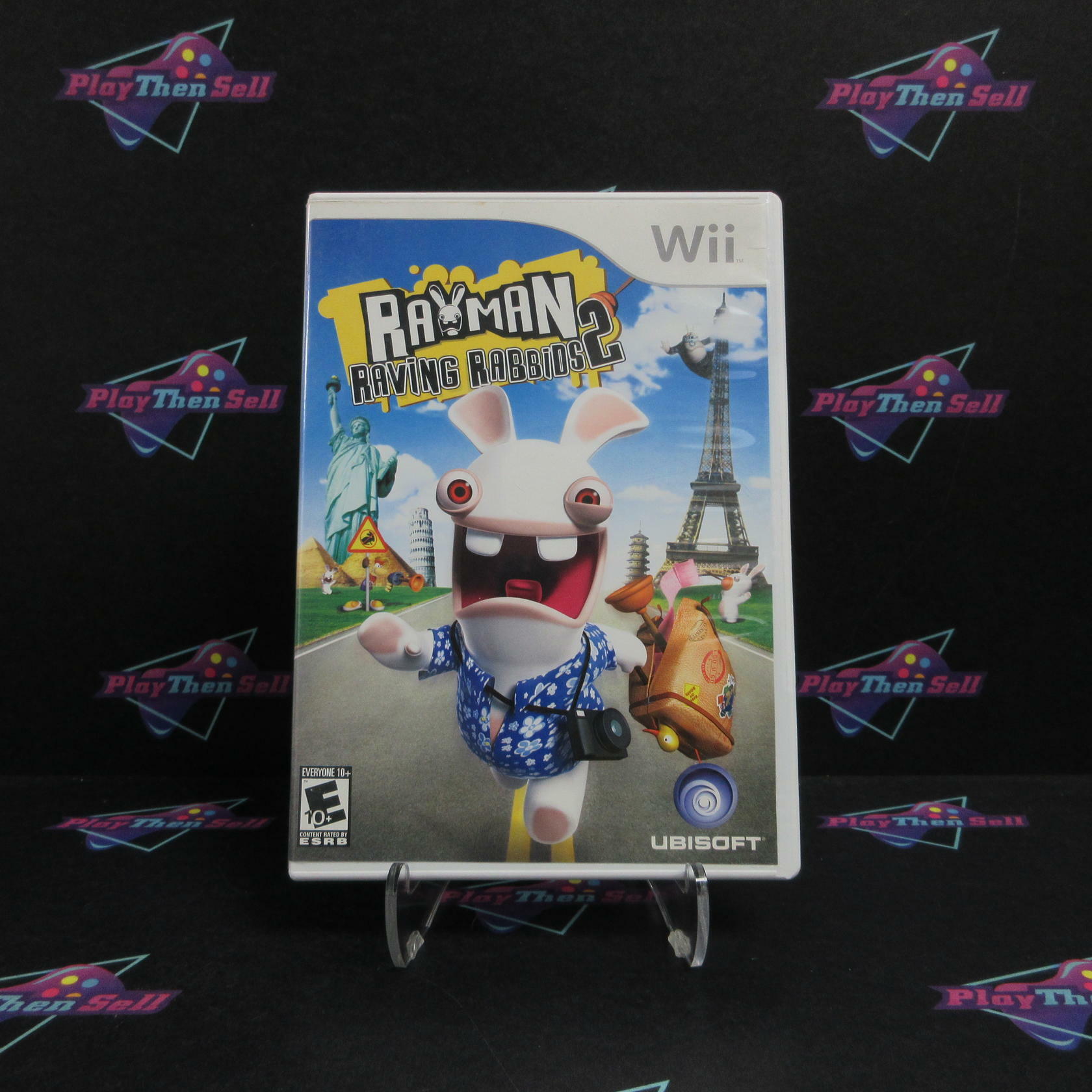 Rayman Raving Rabbids 2 Nintendo Wii AD Complete CIB - Very Good