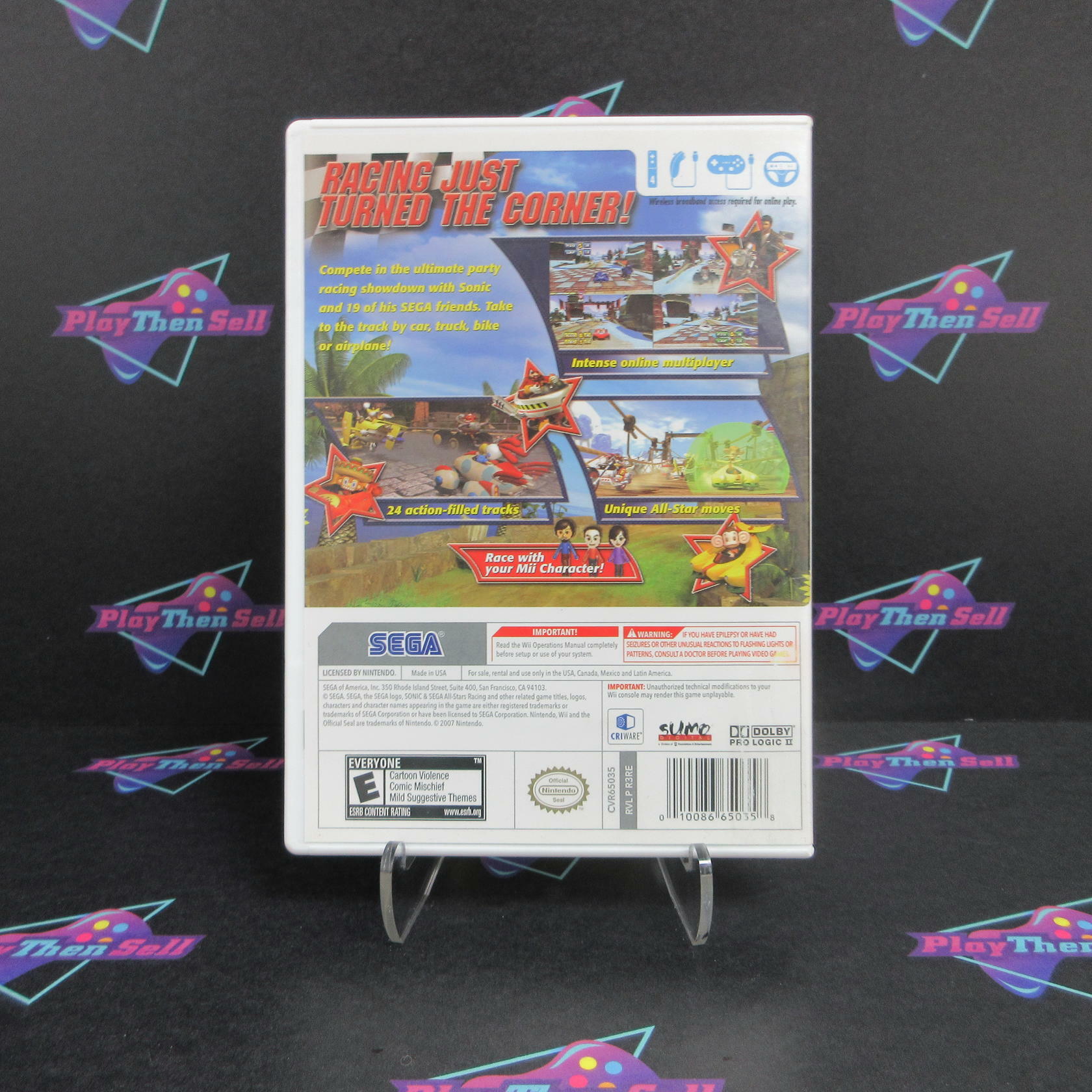 Sonic & SEGA All-Stars Racing Nintendo Wii AD/NM - Very Good