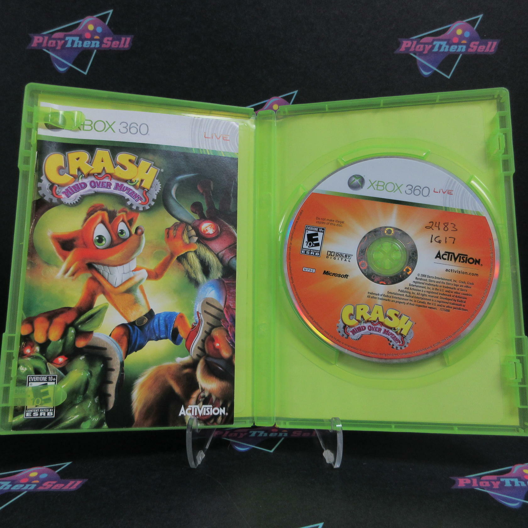 Crash Mind Over Mutant Xbox 360 - Rental AD Complete CIB - Very Good