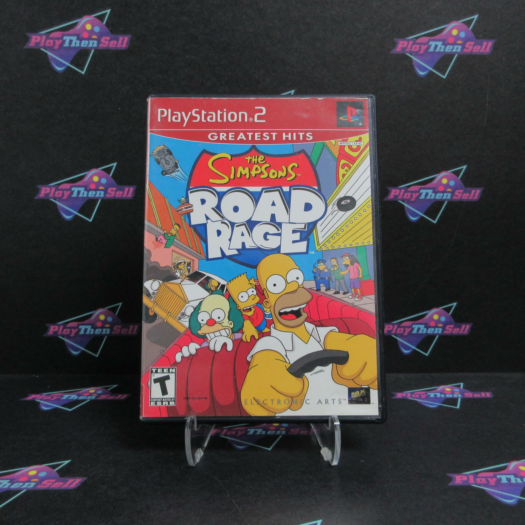 The Simpsons Road Rage GH + Reg Card PS2 PlayStation 2 - AD Complete CIB - Very Good