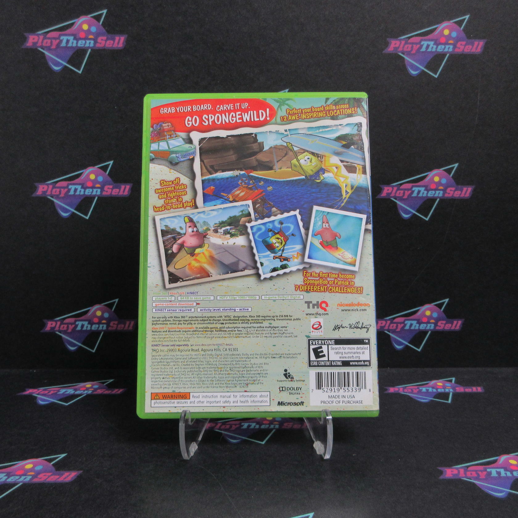 Spongebob Surf & Skate Roadtrip Xbox 360 - AD/NM - Very Good