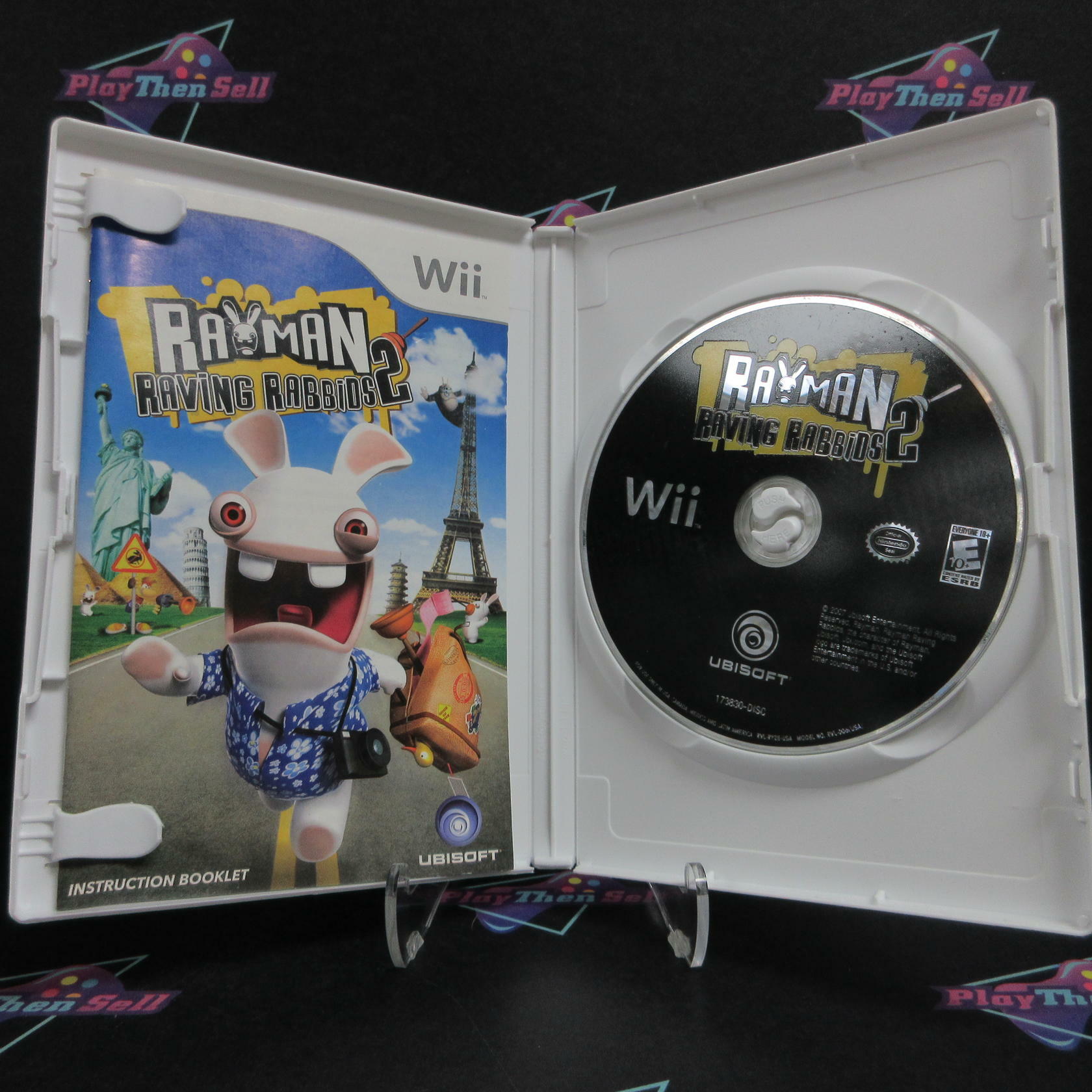 Rayman Raving Rabbids 2 Nintendo Wii AD Complete CIB - Very Good