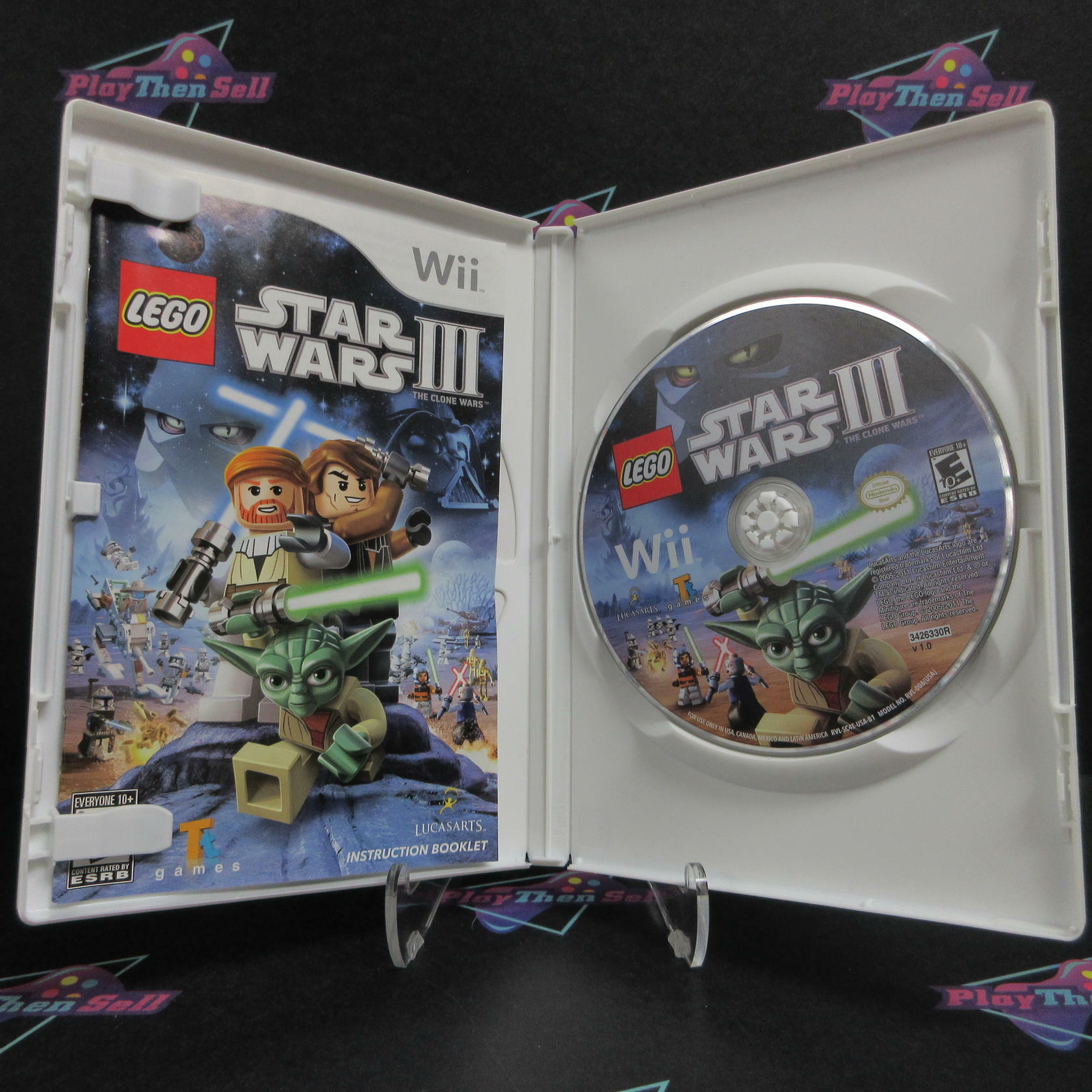 Lego Star Wars III The Clone Wars Nintendo Wii AD Complete CIB - Very Good