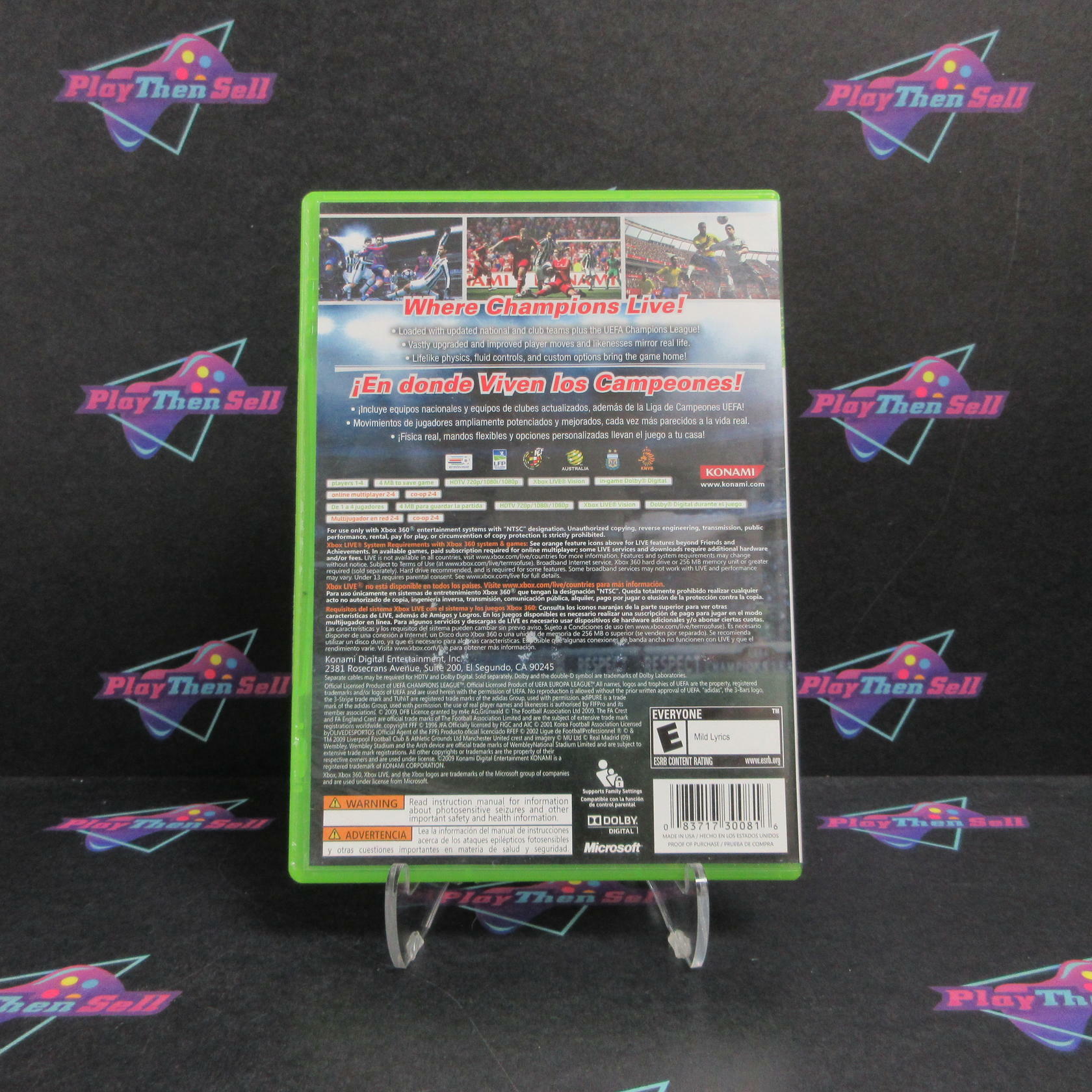 Pro Evolution Soccer 2010 Xbox 360 - DD/NM - Very Good