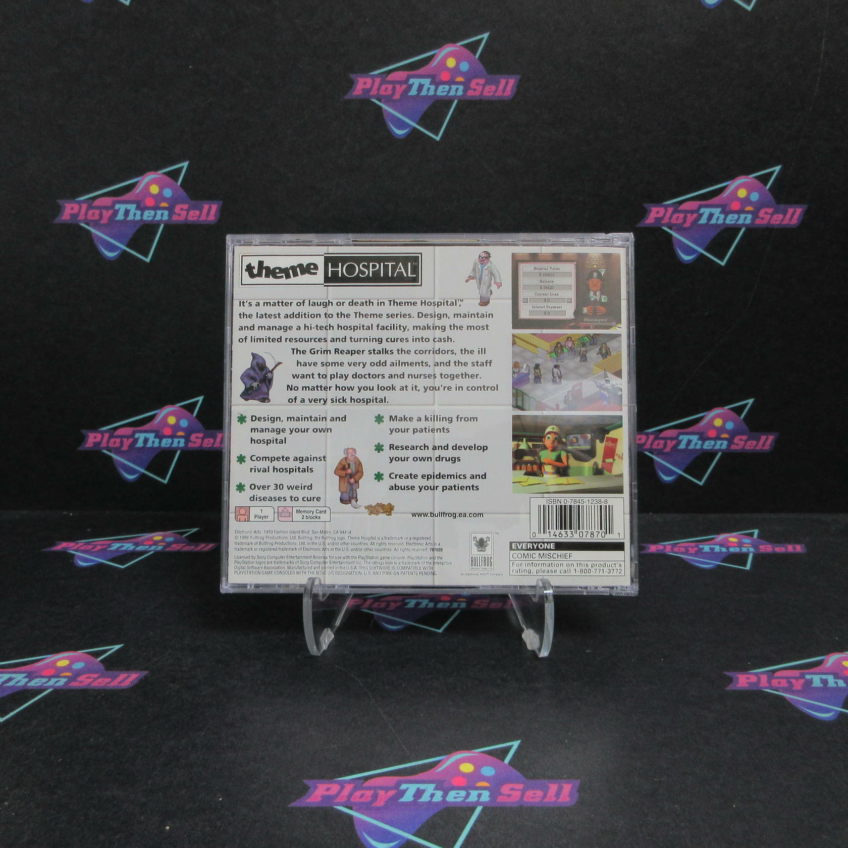 Theme Hospital PS1 PlayStation 1 + Reg Card Complete - Excellent