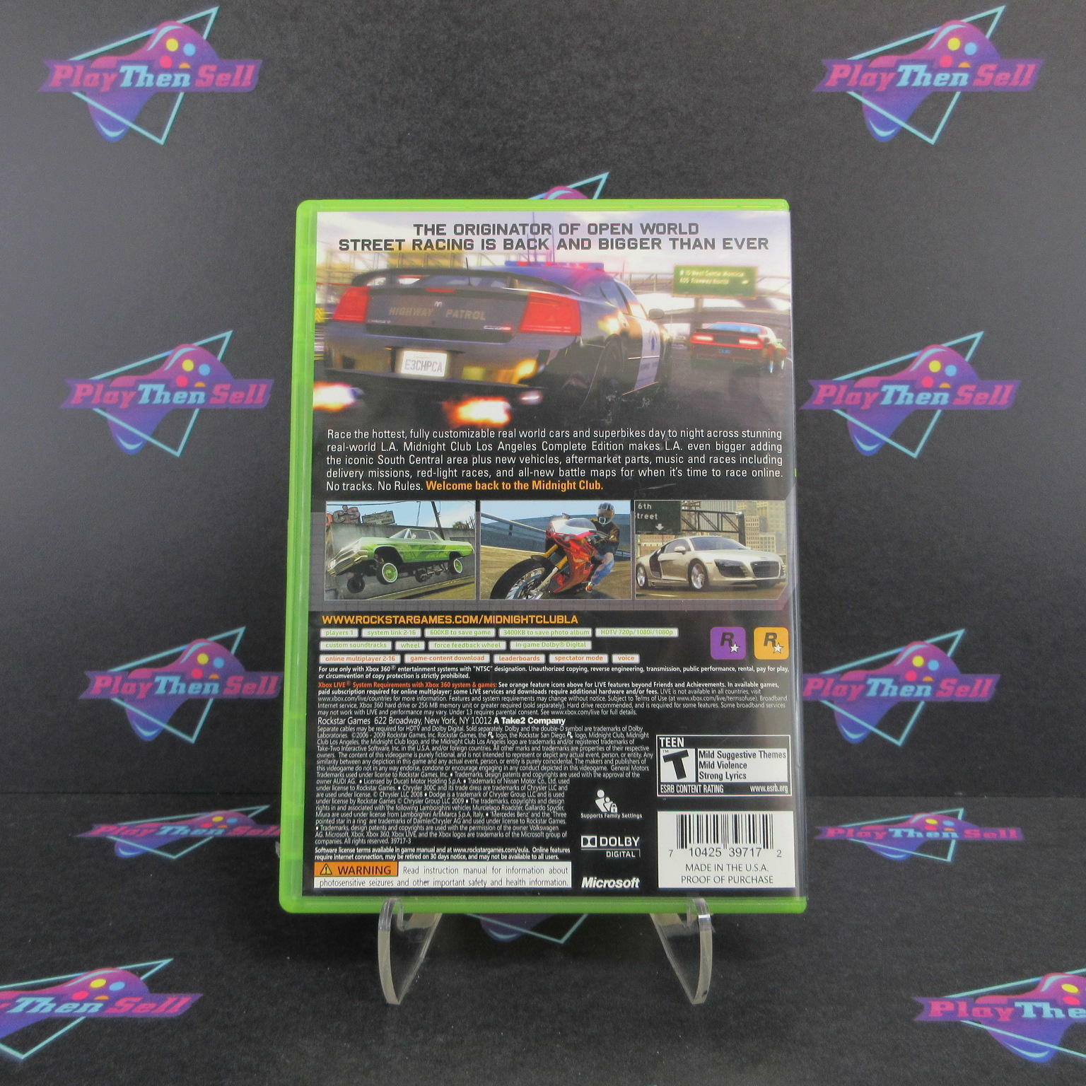 Midnight Club Complete Edition Xbox 360 PH Complete - Excellent