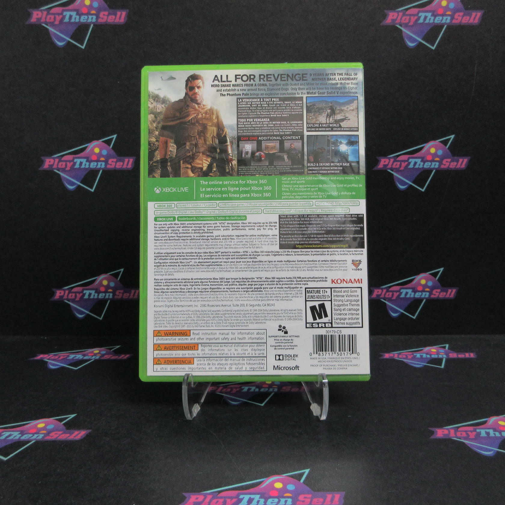 Metal Gear Solid V The Phantom Pain Day One Edition Xbox 360 CIB - Excellent
