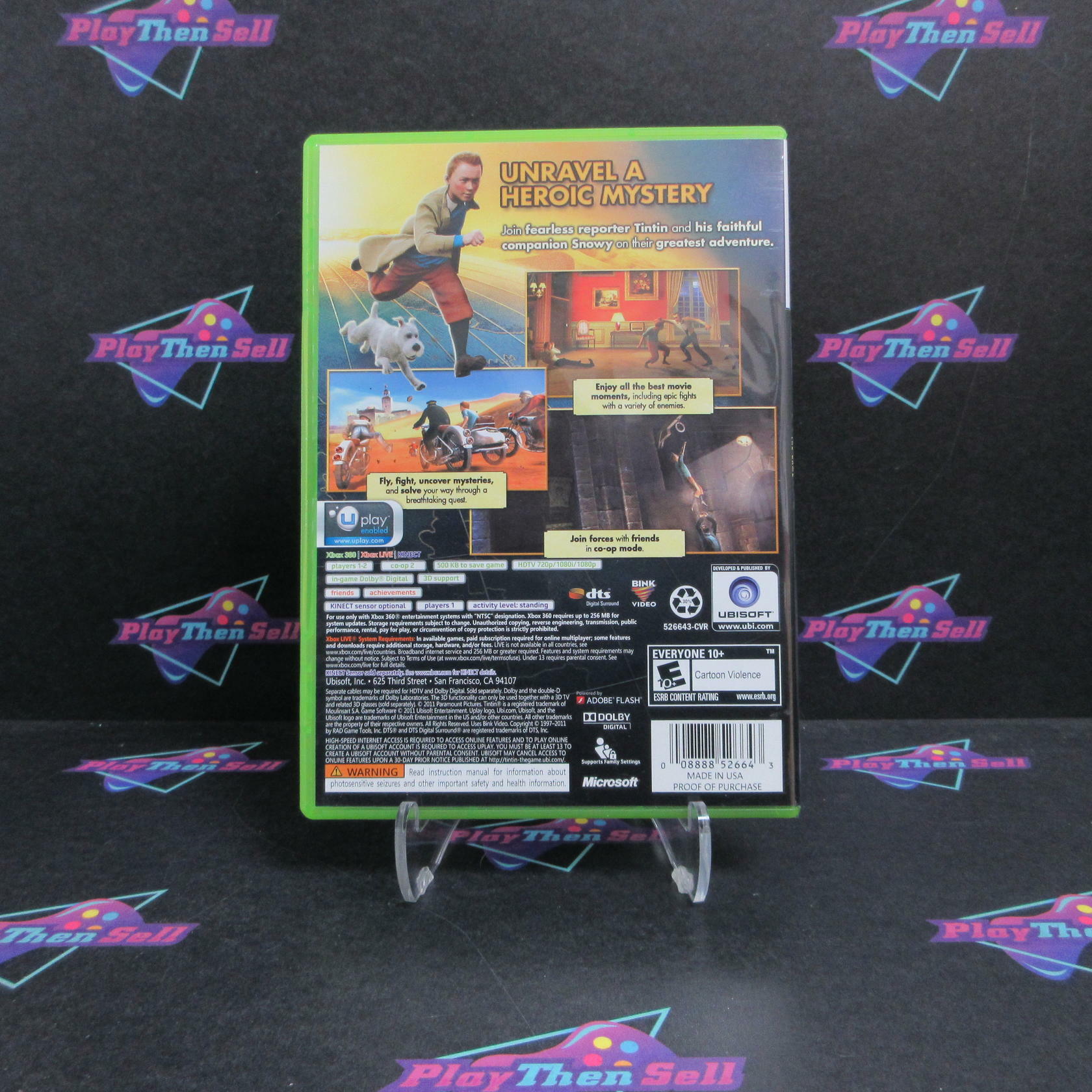 The Adventures Of Tintin The Game Xbox 360 Complete - Excellent