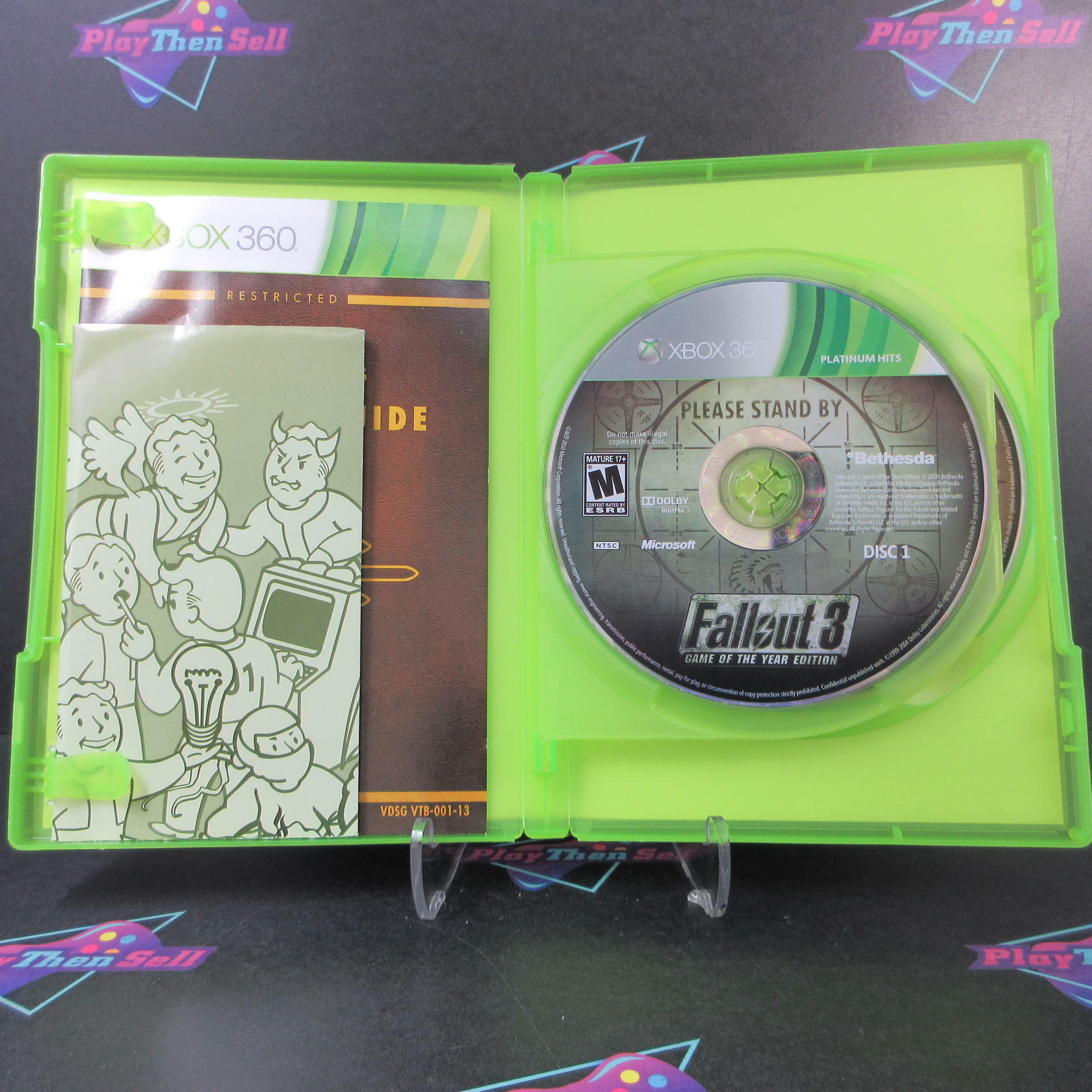 Fallout 3 GOTY GameStop Edition Xbox 360 PH + Poster Complete - Excellent