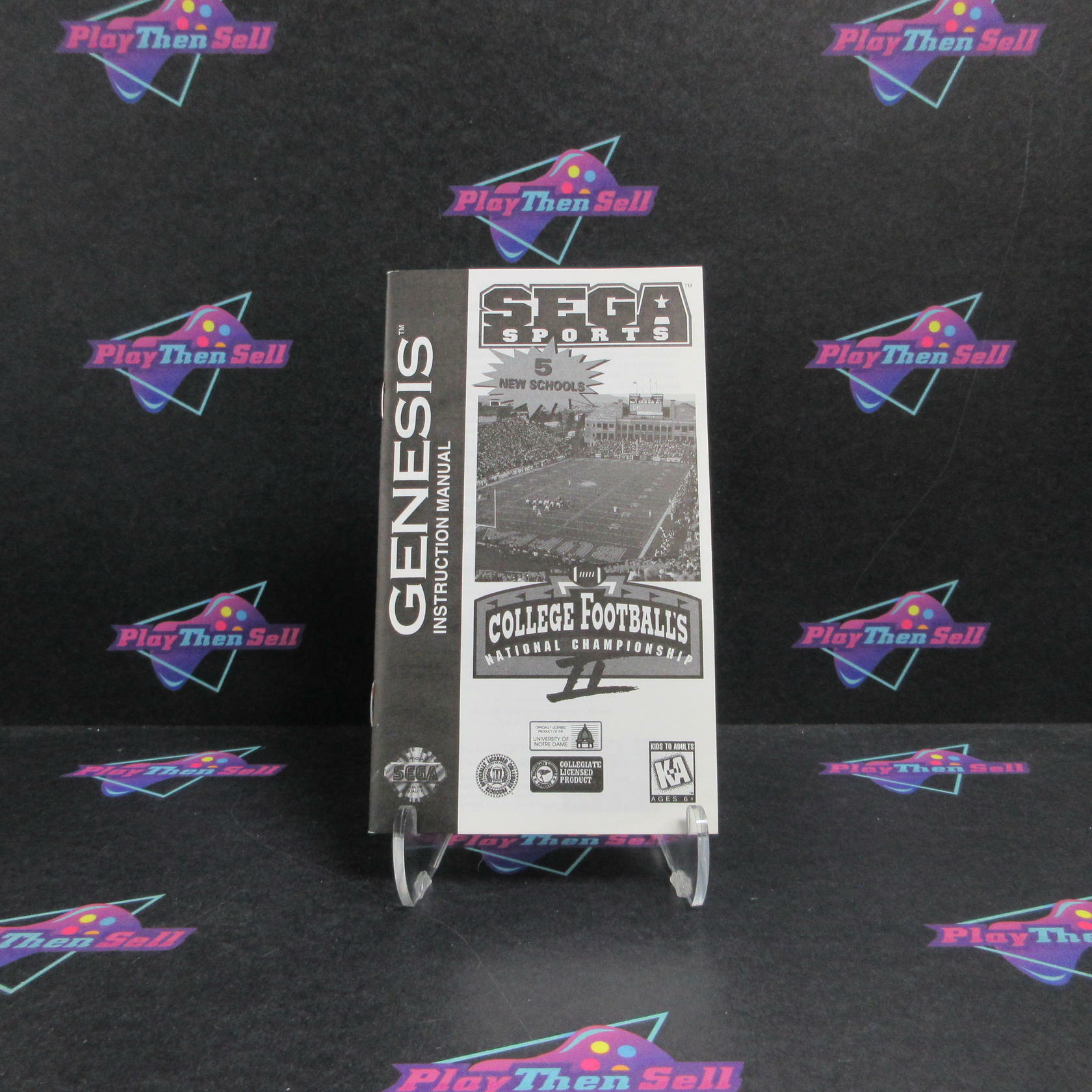 College Football's National Championship II Sega Genesis + Reg CIB - Excellent