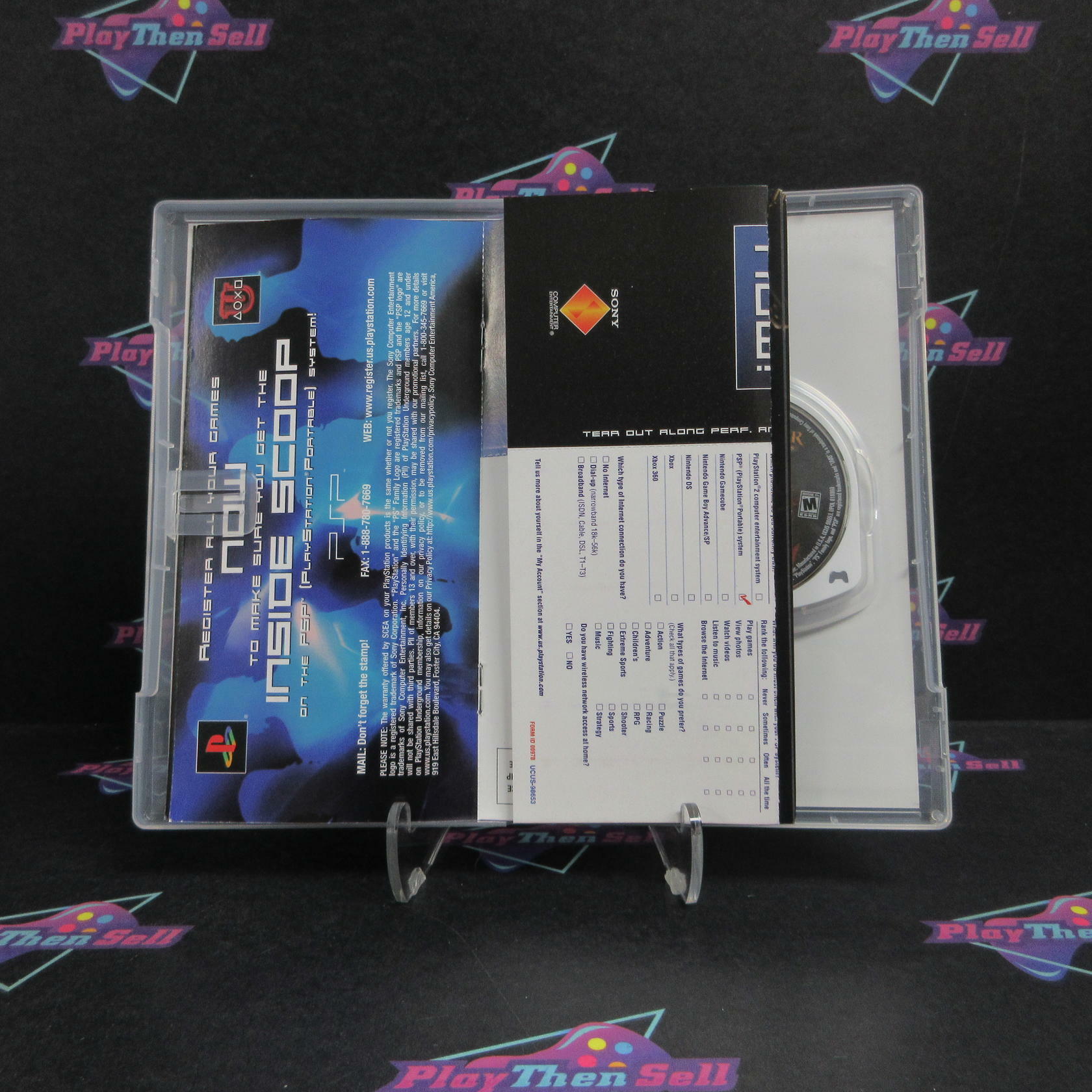 God of War Chains of Olympus Promo Display Sony PSP + Reg Card CIB - Refurbished