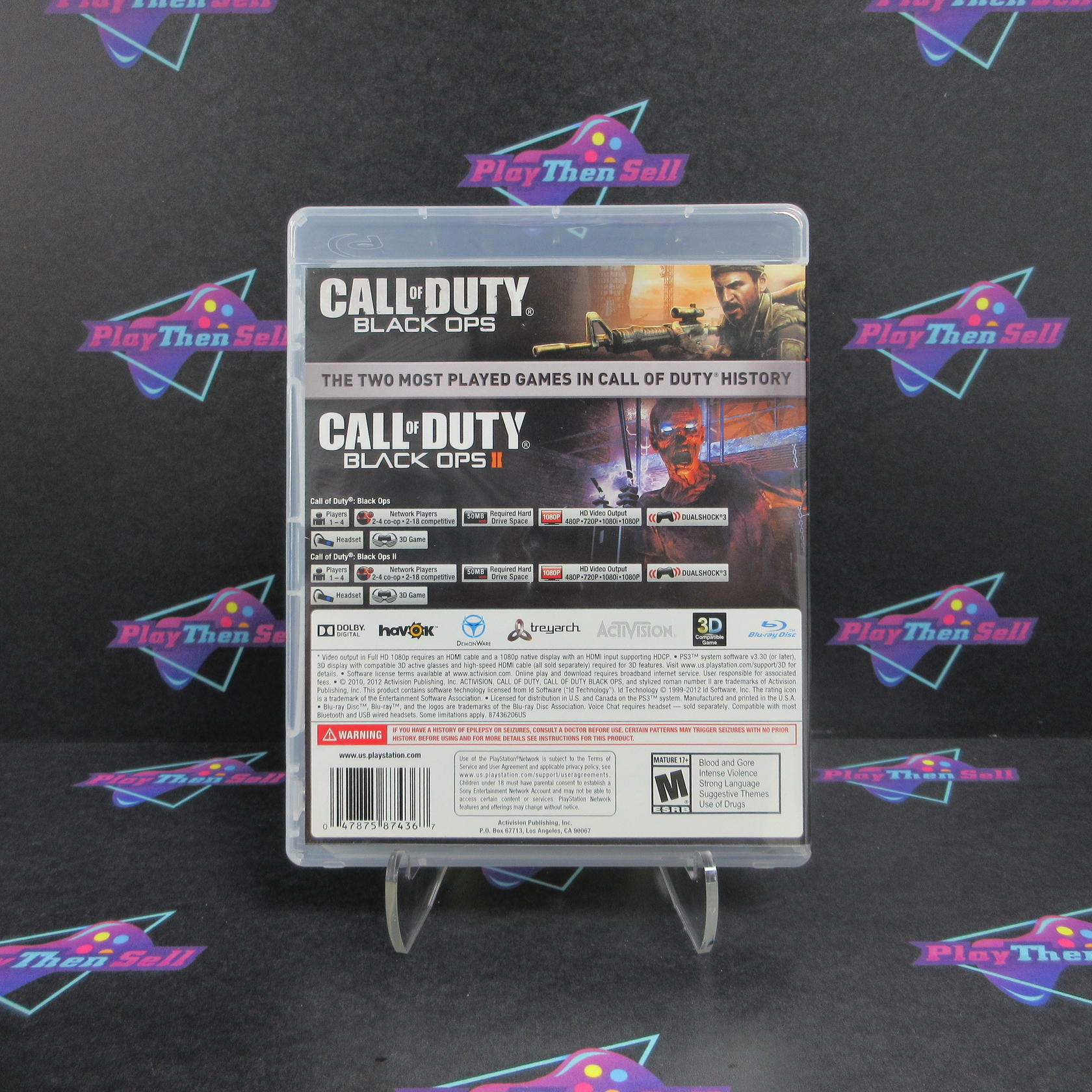 Call of Duty Black Ops 1 & 2 Combo Pack PS3 PlayStation 3 - Like New