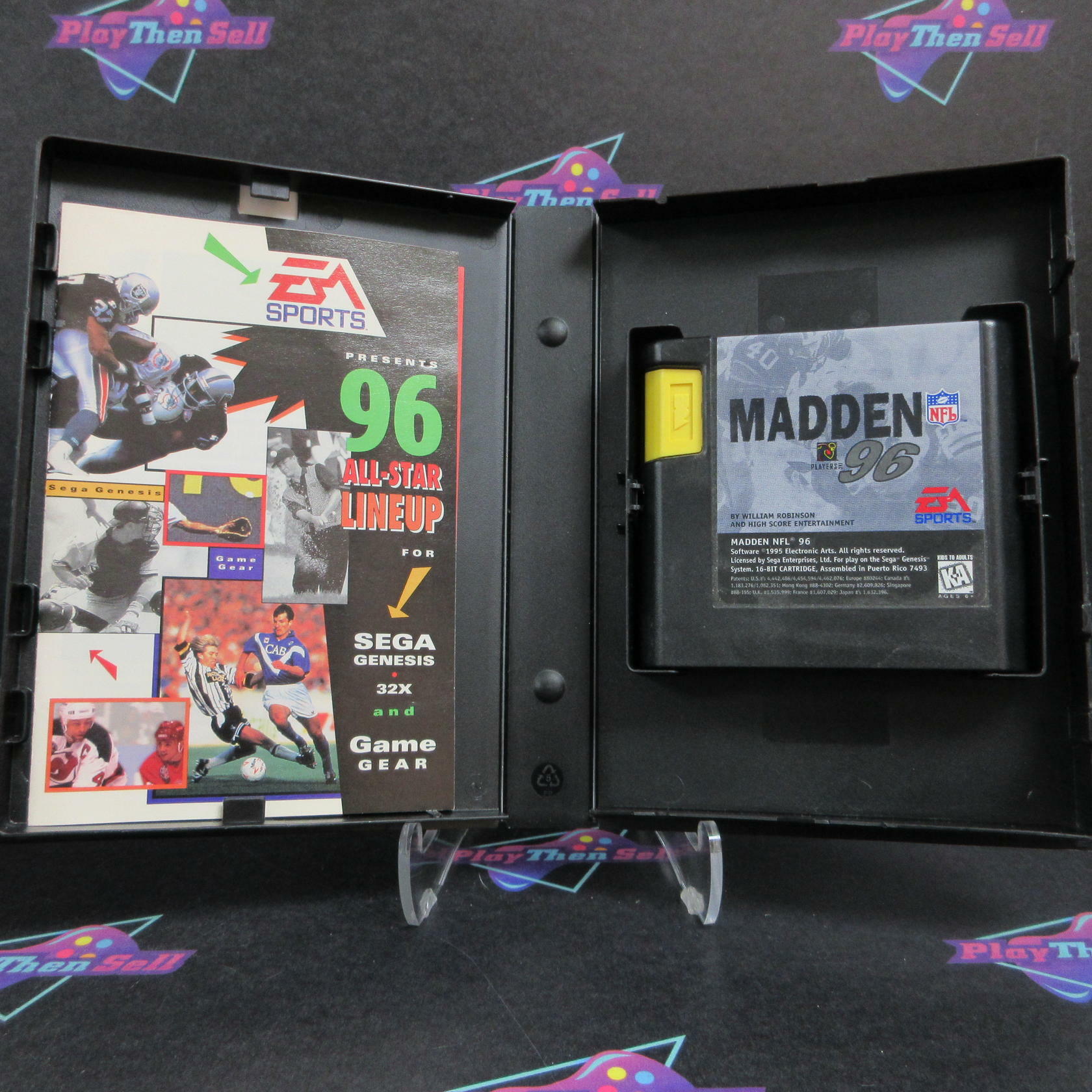 Madden 96 Football Sega Genesis + Reg Card / Poster Complete - Excellent