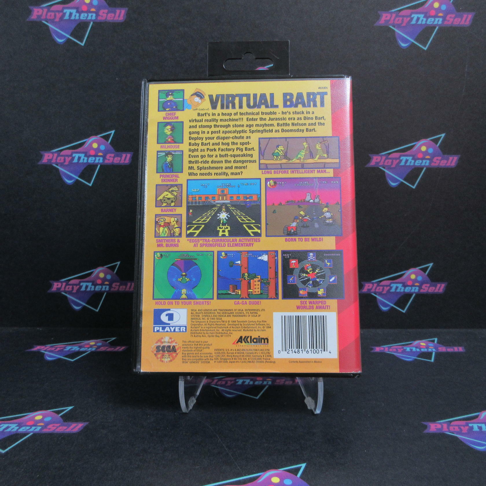 Virtual Bart Sega Genesis Complete - - Refurbished