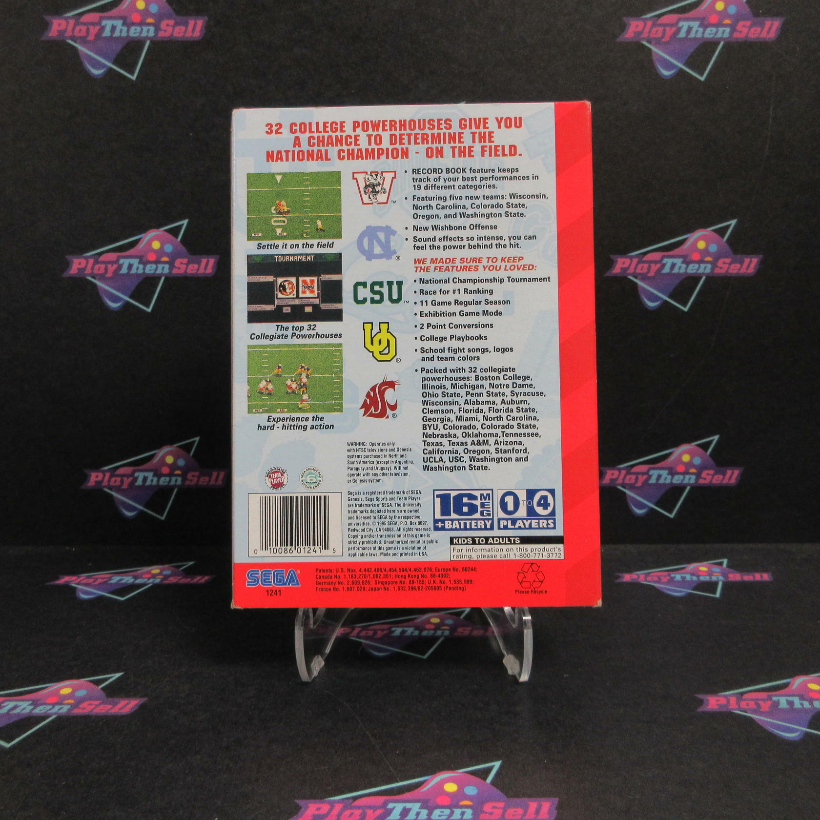 College Football's National Championship II Sega Genesis + Reg CIB - Excellent