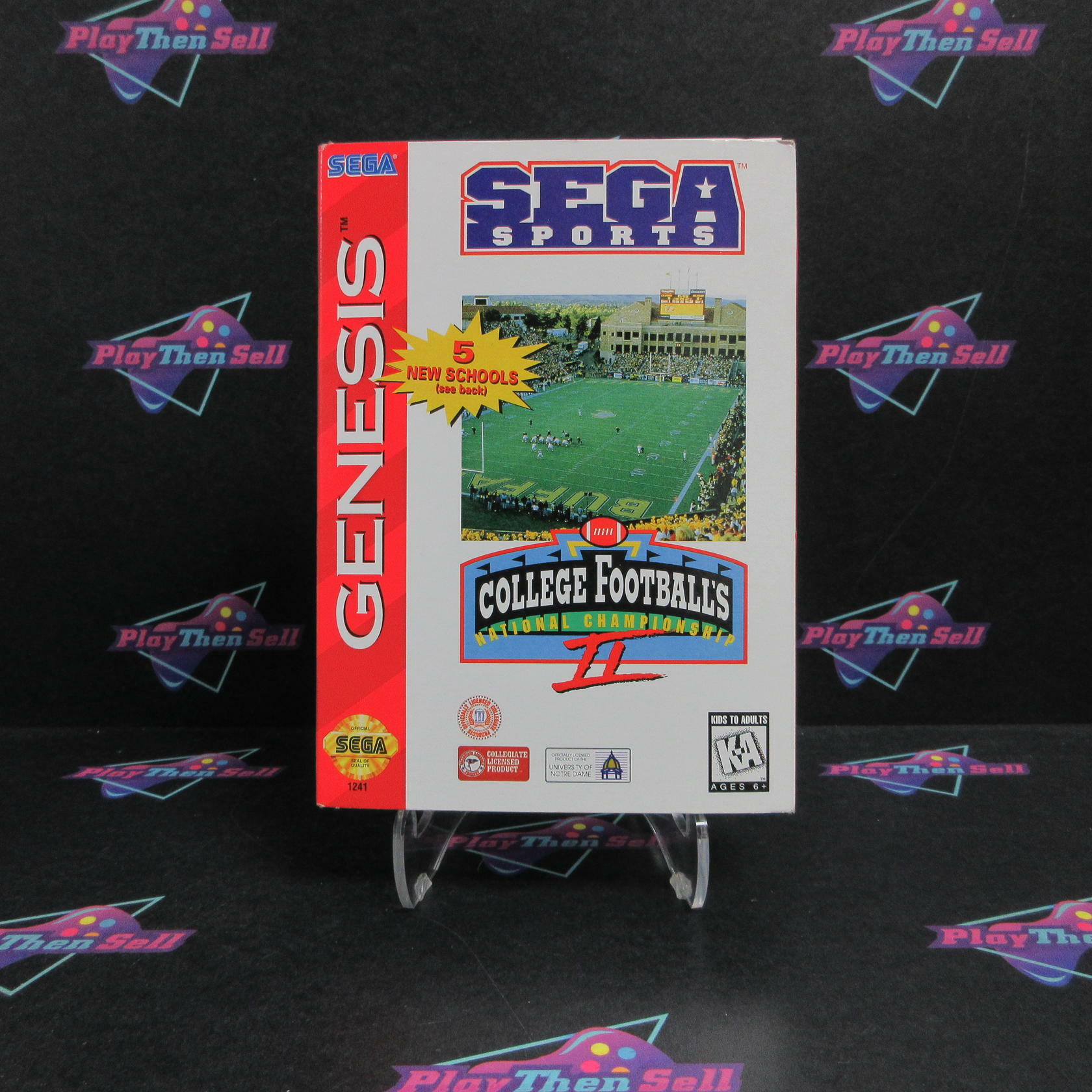 College Football's National Championship II Sega Genesis + Reg CIB - Excellent