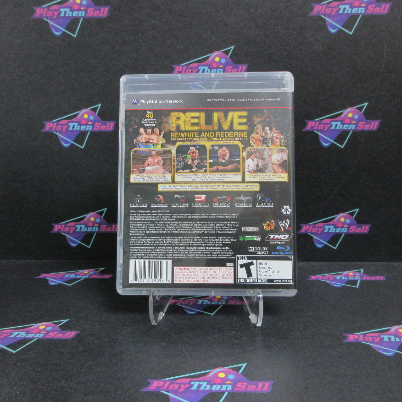 WWE Legends of WrestleMania PS3 PlayStation 3 Complete - Excellent