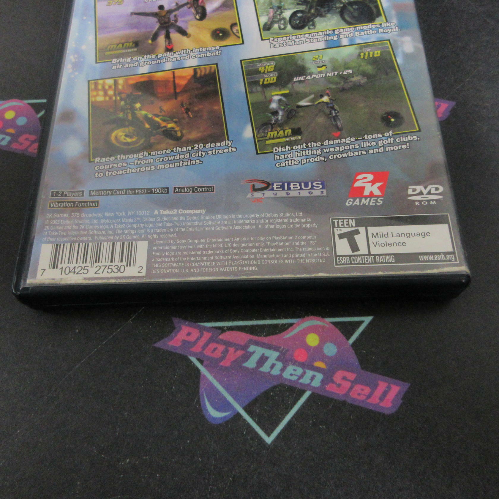 Motocross Mania 3 PS2 PlayStation 2 AD/DD/NM - Very Good