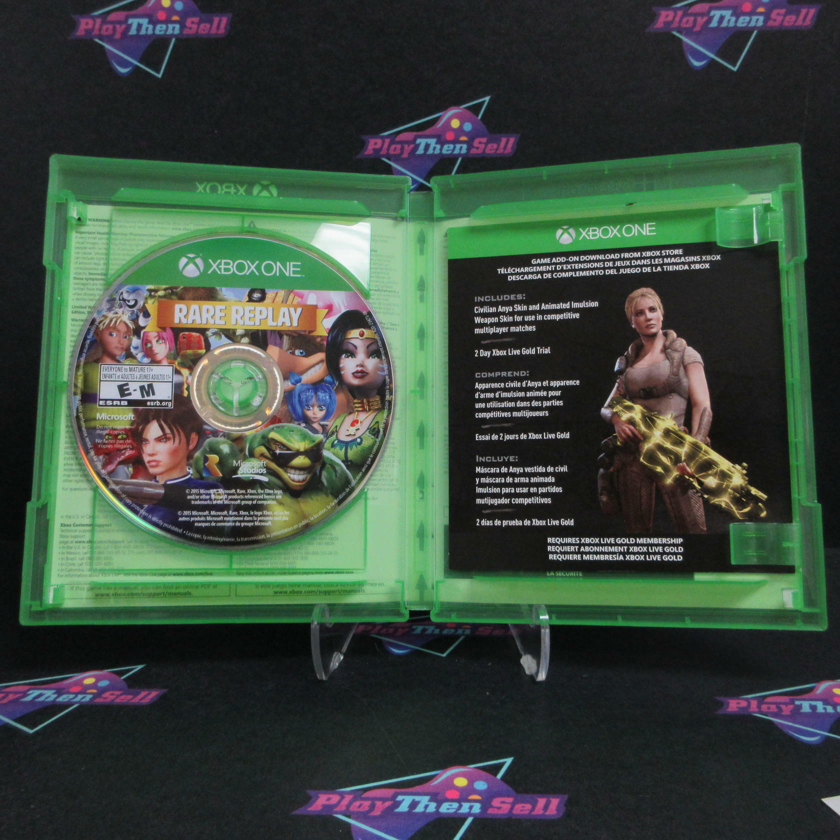 Gears of War Ultimate Edition and Rare Replay Xbox One + Stickers - Excellent