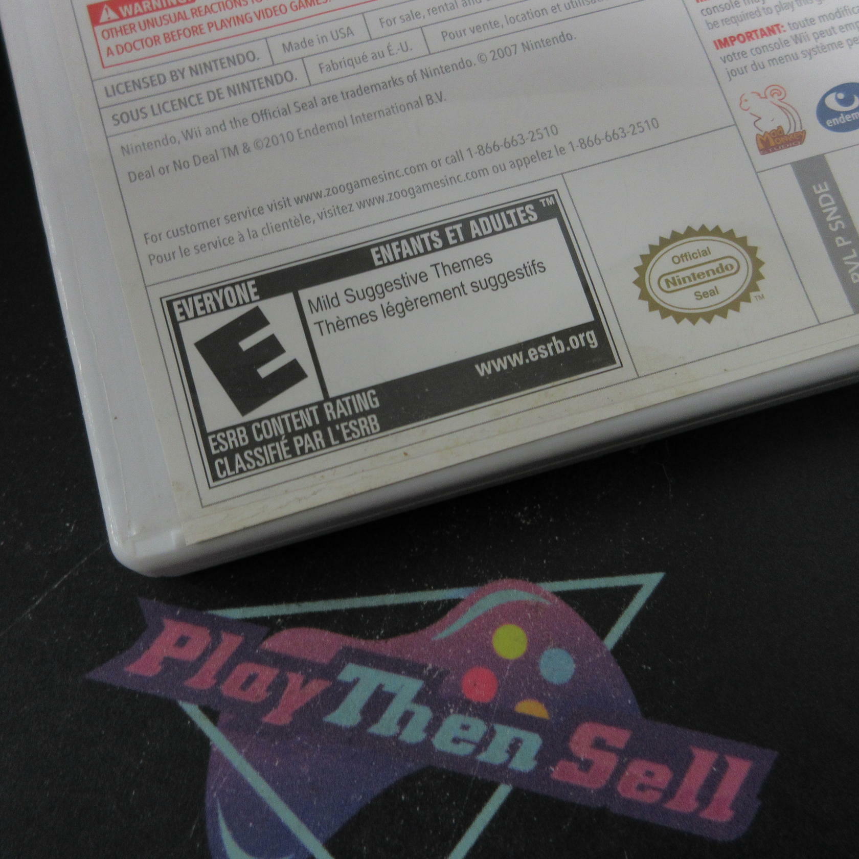 Deal or No Deal Special Edition Nintendo Wii AD/MD Complete CIB - Very Good
