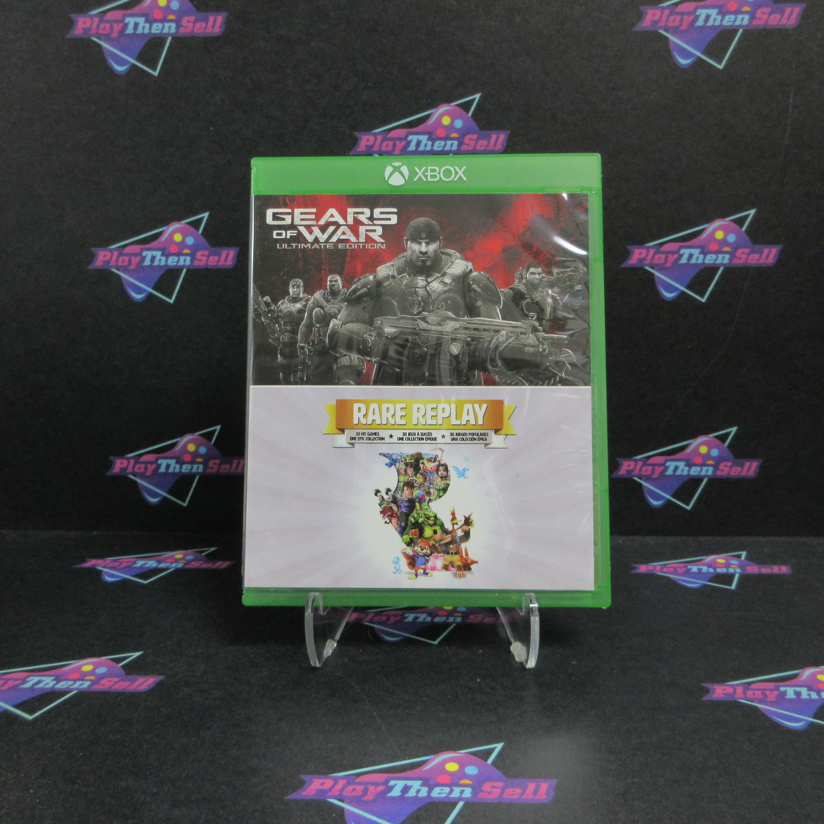 Gears of War Ultimate Edition and Rare Replay Xbox One + Stickers - Excellent