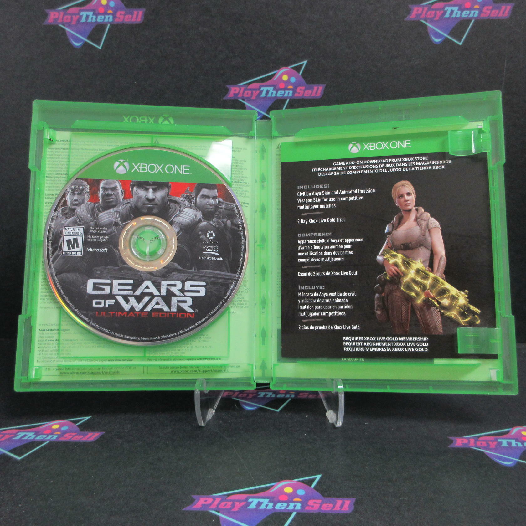 Gears of War Ultimate Edition and Rare Replay Xbox One + Stickers - Excellent