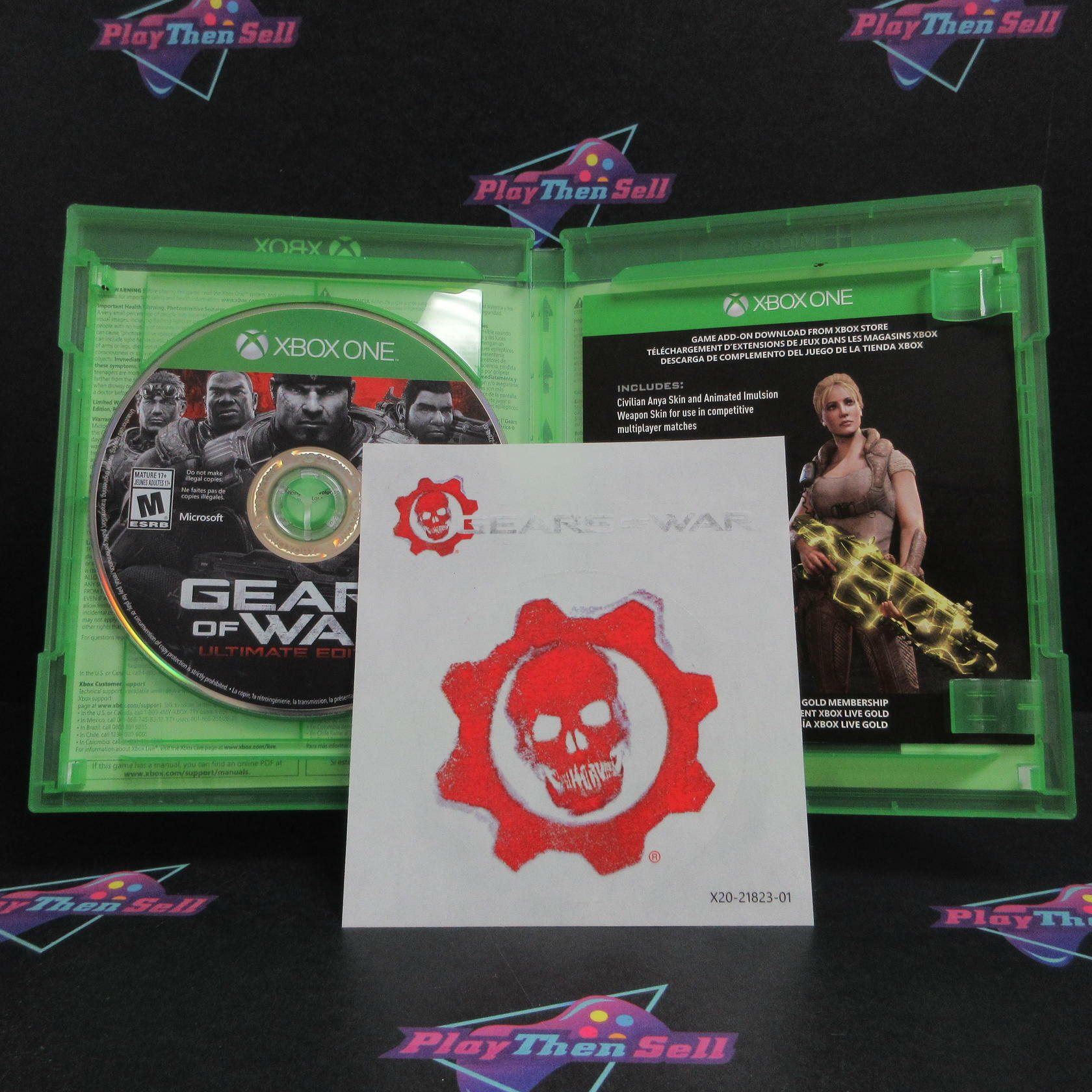 Gears of War Ultimate Edition and Rare Replay Xbox One + Stickers - Excellent