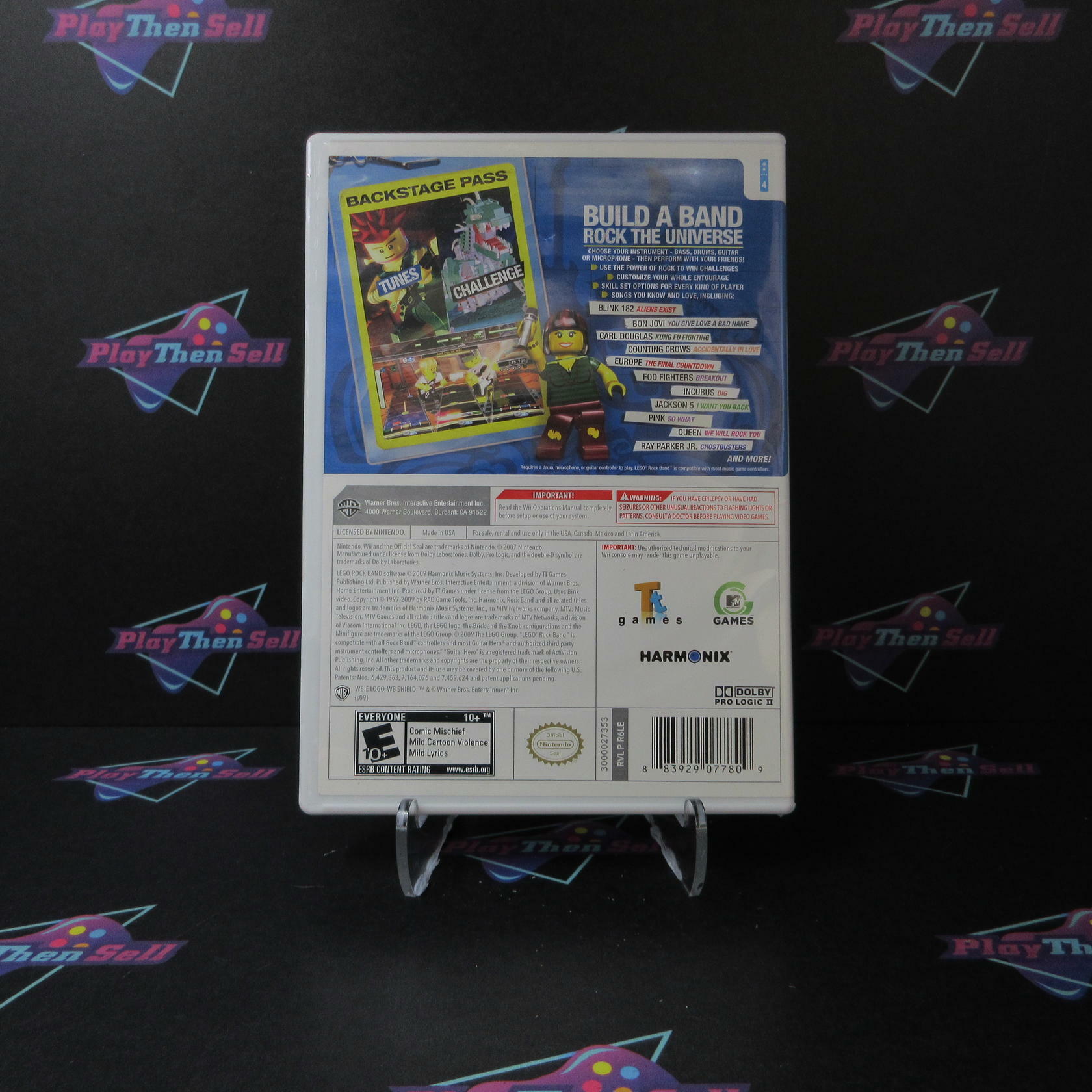 Lego Rock Band Nintendo Wii AD Complete CIB - Very Good