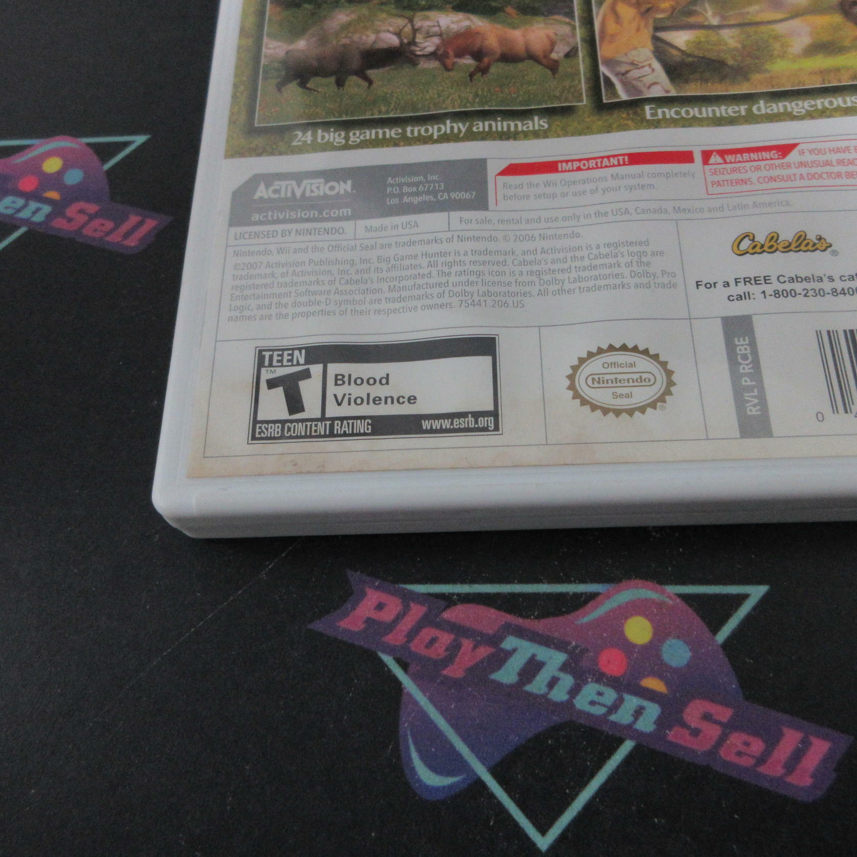 Cabela's Big Game Hunter Nintendo Wii AD Complete CIB - Very Good