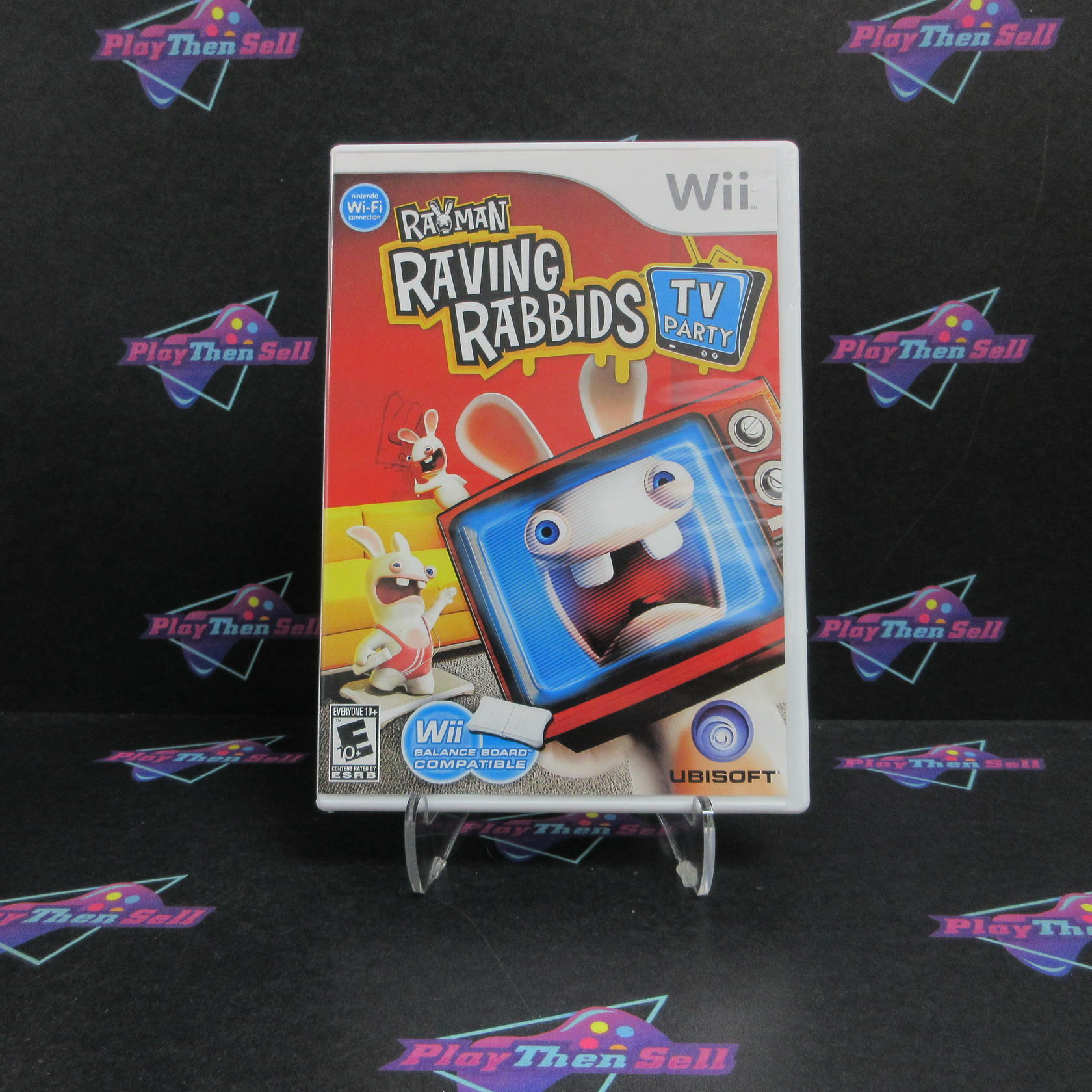 Rayman Raving Rabbids TV Party Nintendo Wii DD Complete CIB - Very Good