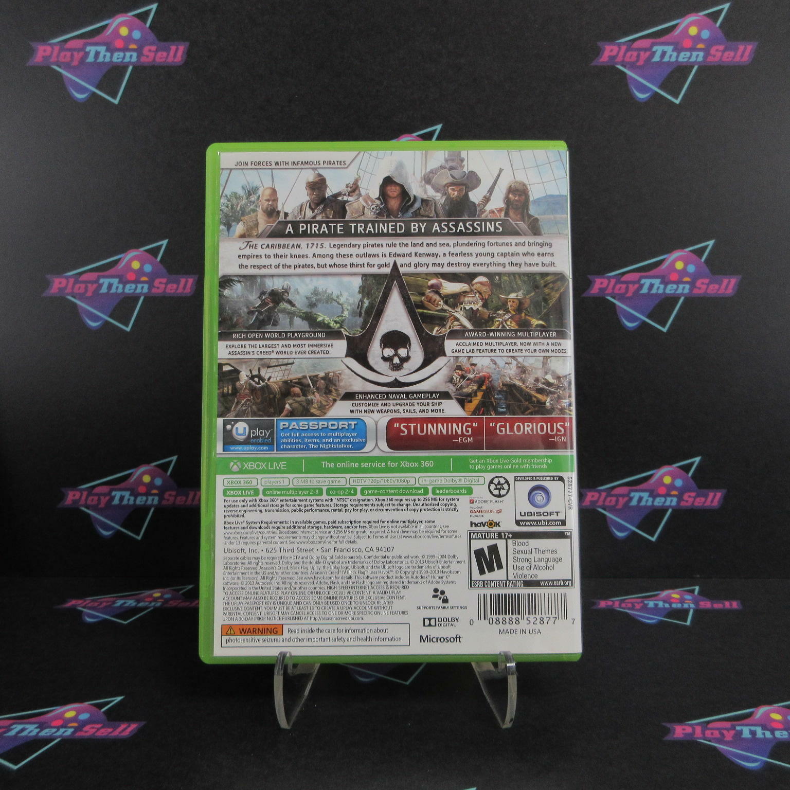 Assassin's Creed IV 4 Black Flag Gamestop Edition Xbox 360 Complete - Excellent