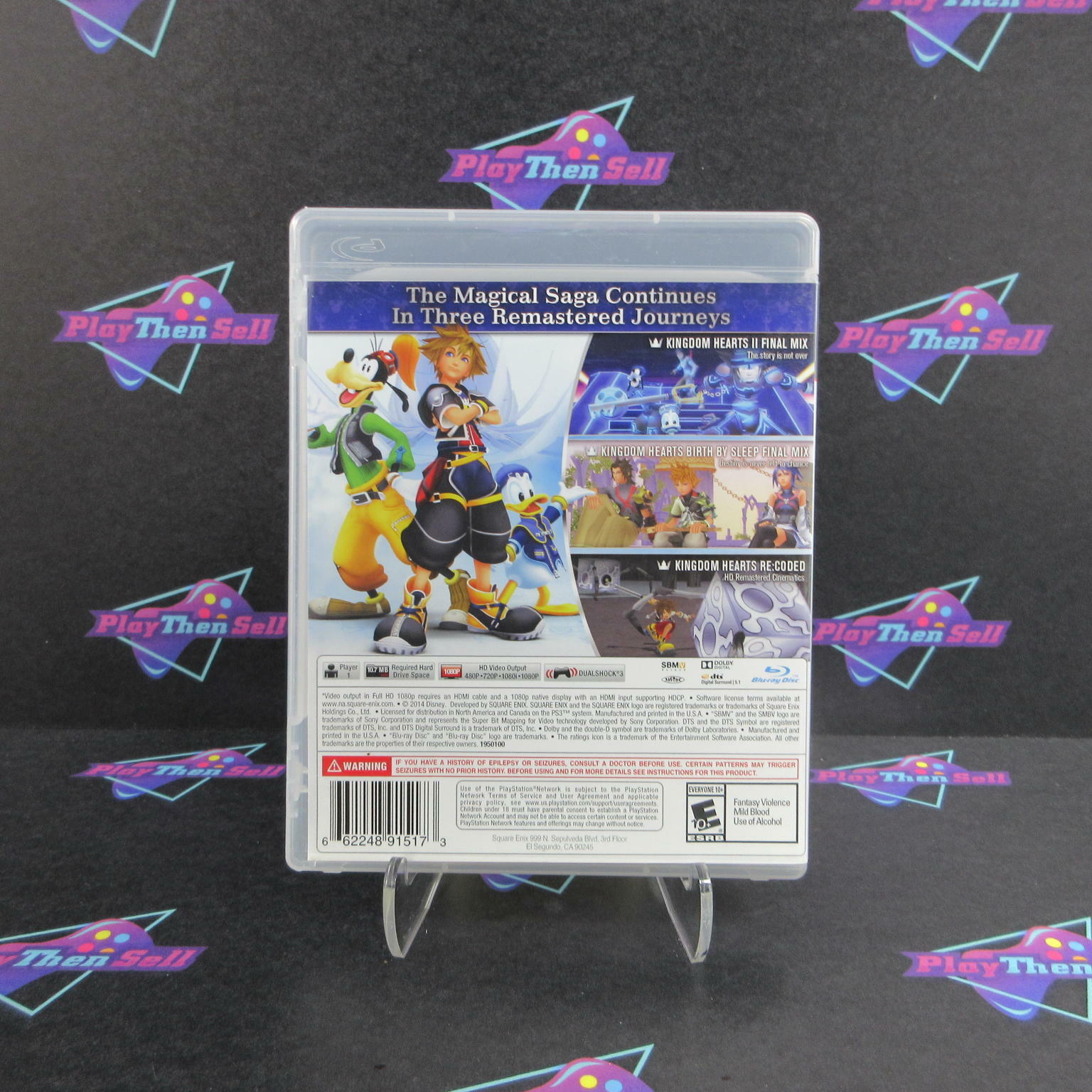 Kingdom Hearts HD 2.5 ReMIX PS3 PlayStation 3 Complete - Excellent