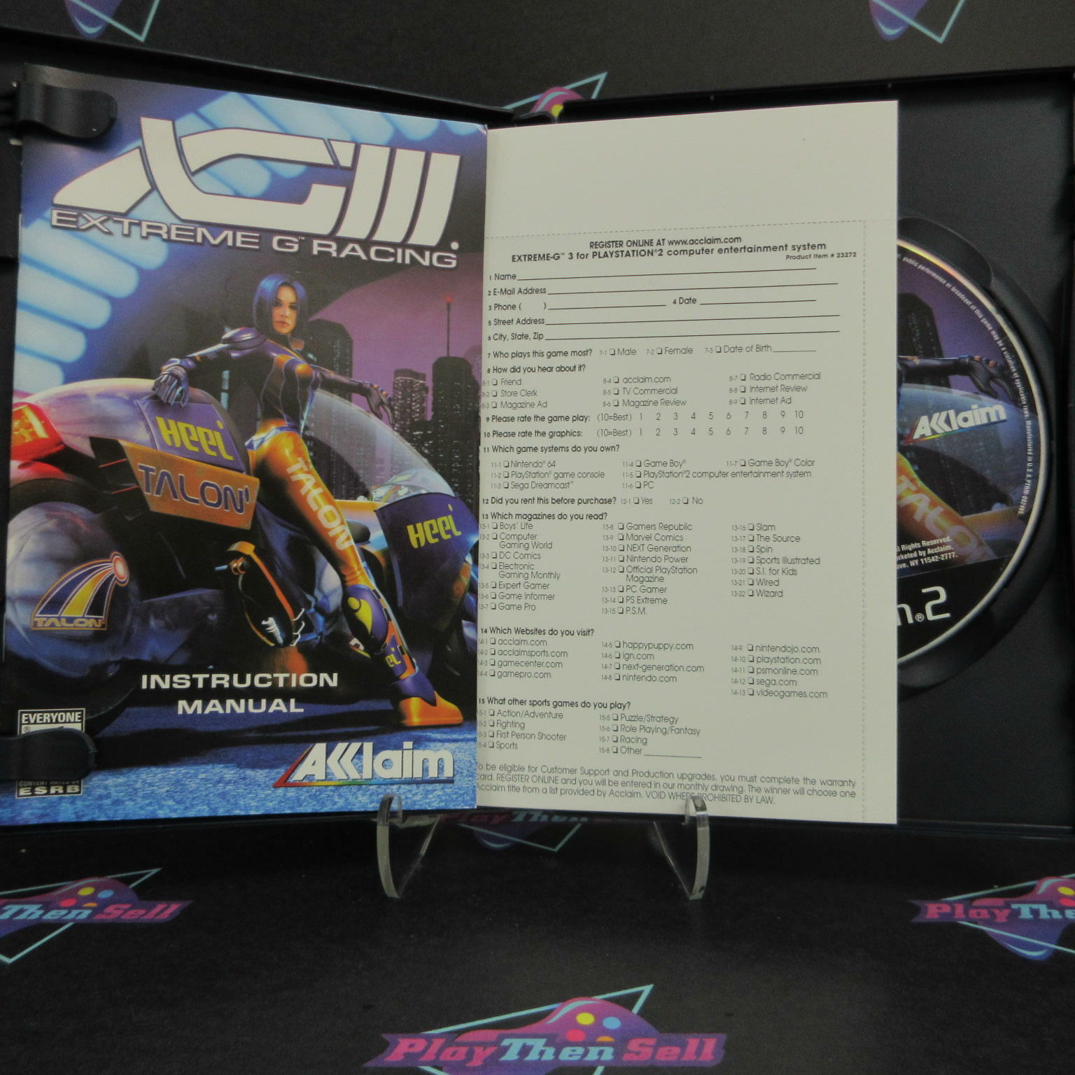XGIII Extreme G Racing PS2 PlayStation 2 + Reg Card Complete - Excellent