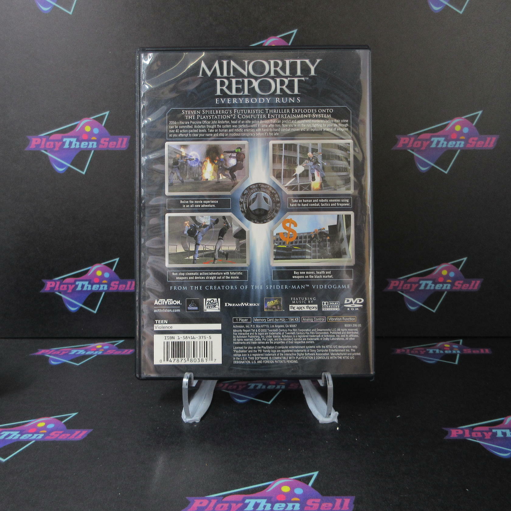 Minority Report PS2 PlayStation 2 + Reg Card - Like New