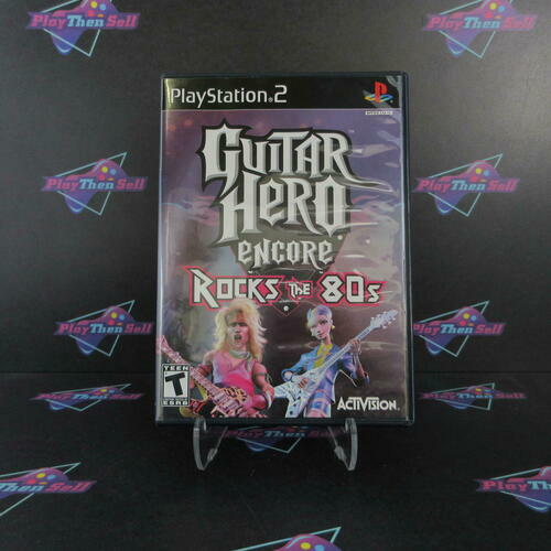 Guitar Hero Encore Rocks the 80s PS2 PlayStation 2 + Poster Complete - Excellent