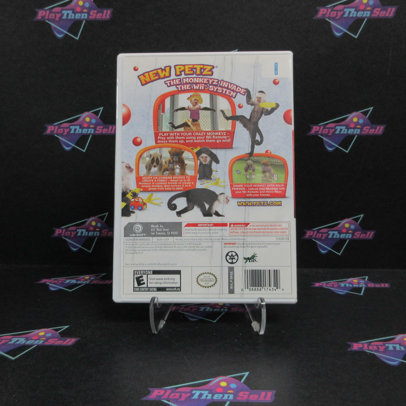 Petz Crazy Monkeyz Nintendo Wii AD Complete CIB - Very Good