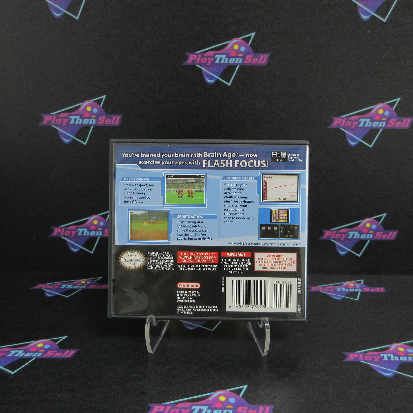 Flash Focus Vision Training in Minutes a Day Nintendo DS Complete - Excellent
