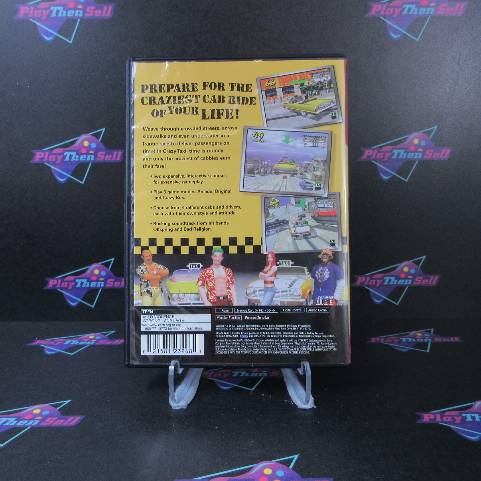 Crazy Taxi PS2 PlayStation 2 GH AD + Reg Card Complete - Very Good
