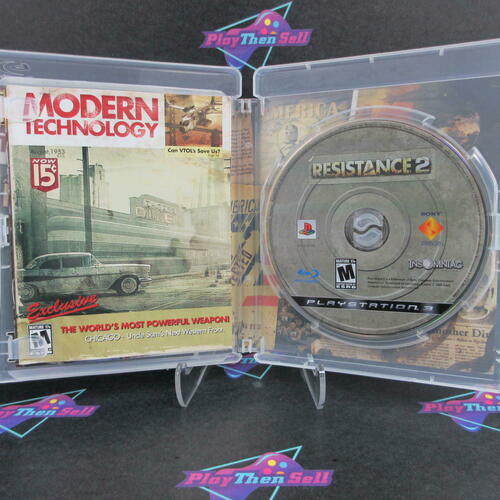 Resistance 2 + Reg Card PS3 PlayStation 3 AD Complete CIB - Very Good