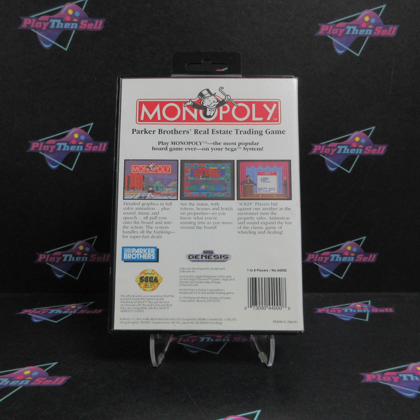 Monopoly Sega Genesis + Poster - Very Good