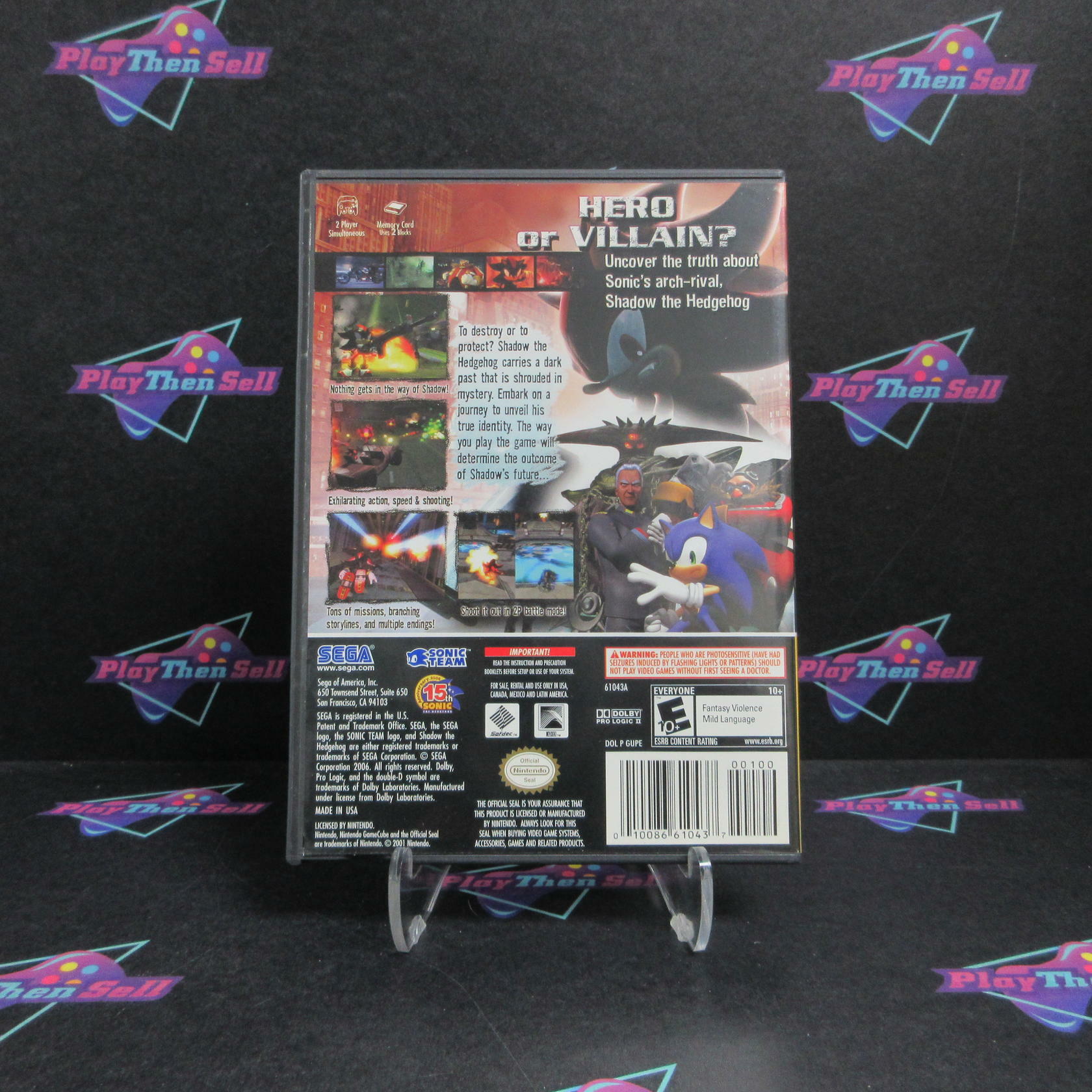 Shadow The Hedgehog Nintendo Gamecube - Players Choice - Very Good