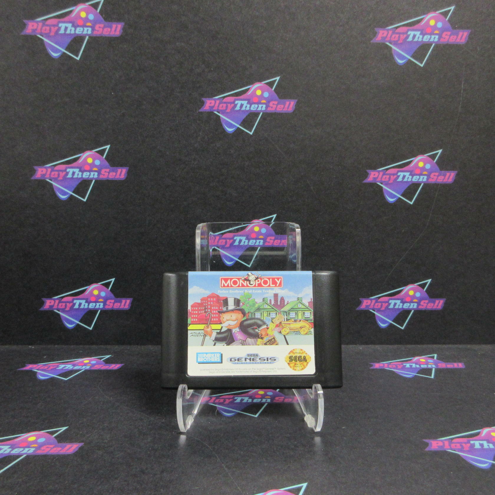 Monopoly Sega Genesis + Poster - Very Good