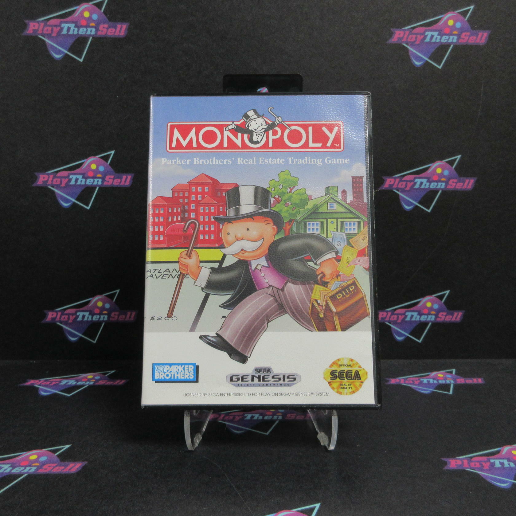 Monopoly Sega Genesis + Poster - Very Good