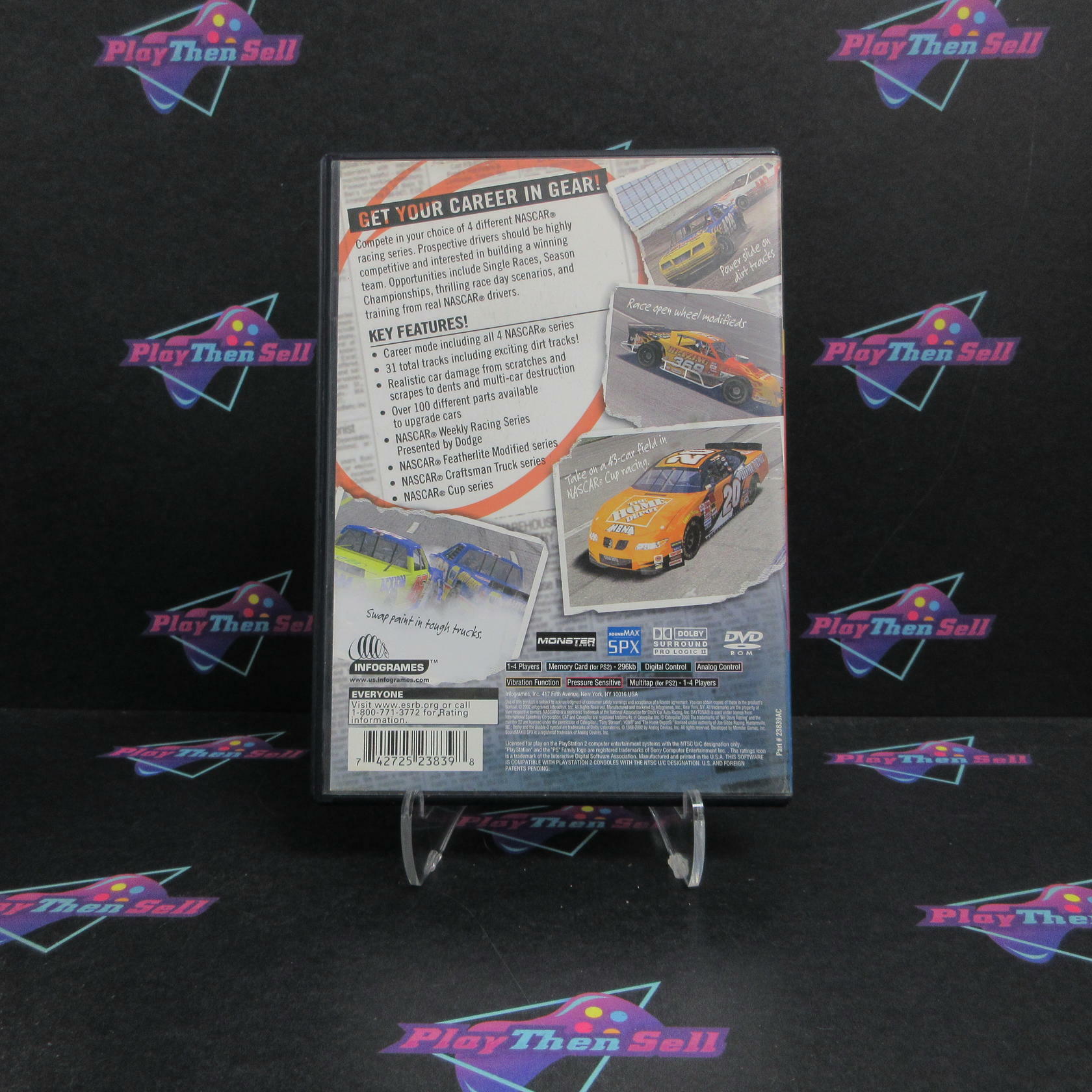 NASCAR Dirt to Daytona PS2 PlayStation 2 Complete - Very Good