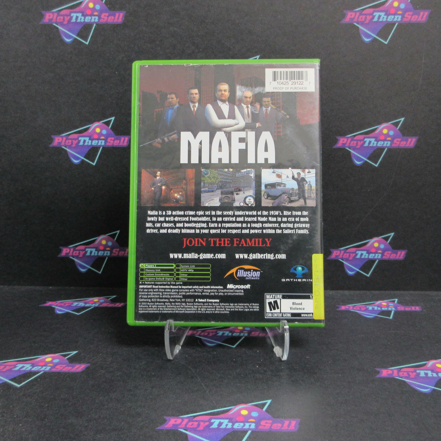 Mafia Xbox AD/NM + Poster - Very Good