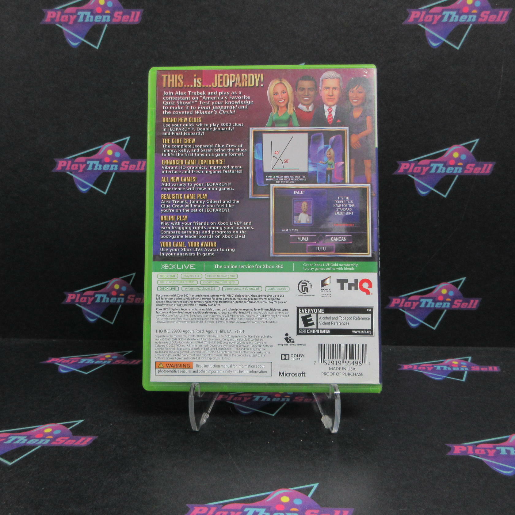 Jeopardy Xbox 360 AD Complete CIB - Very Good