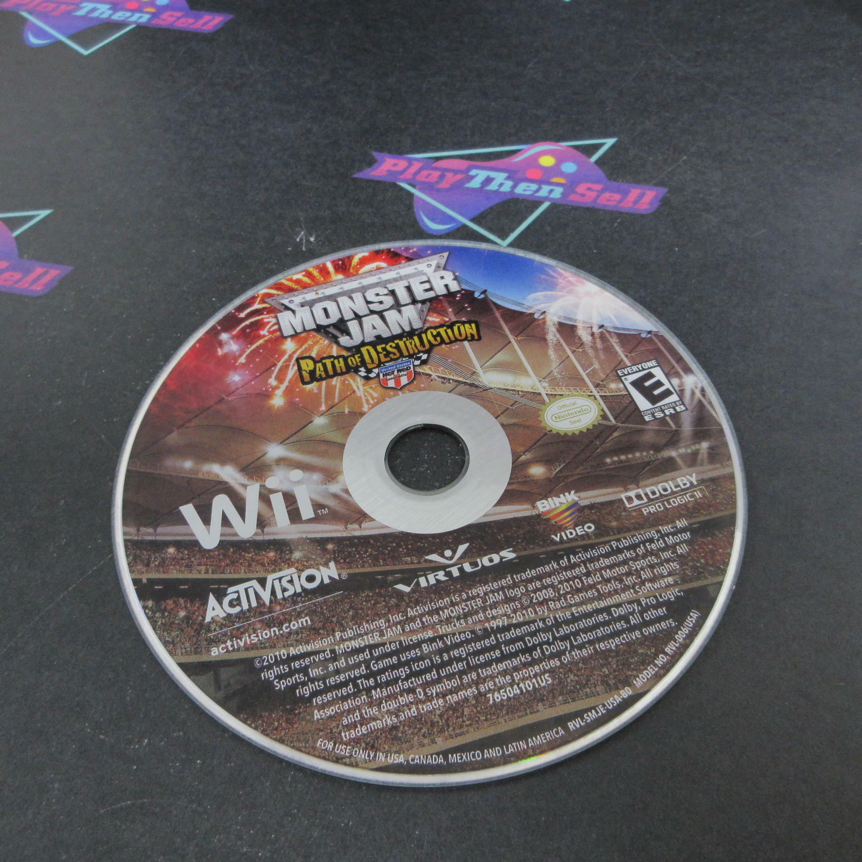 Monster Jam Path Of Destruction Nintendo Wii DD/NM - Very Good