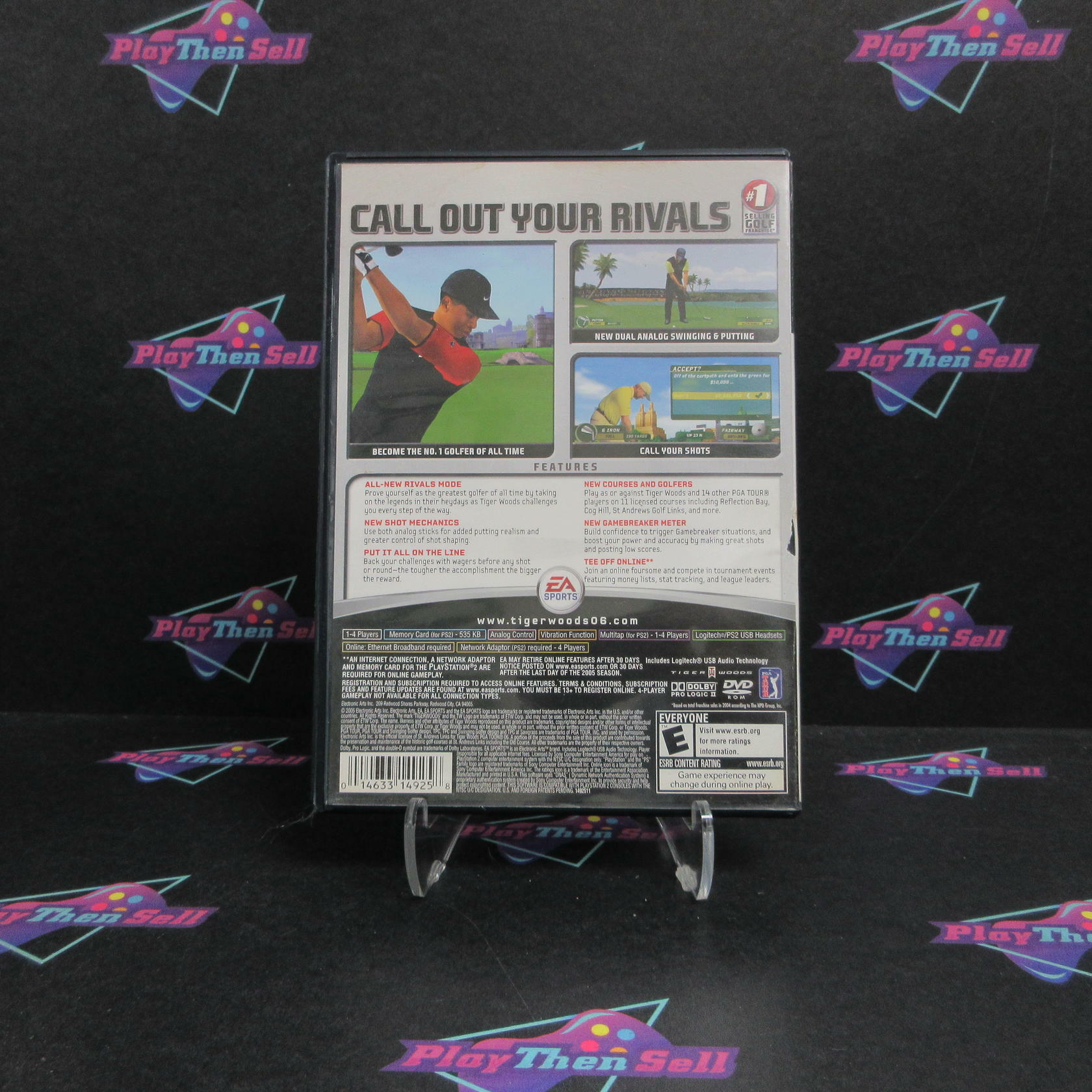 Tiger Woods PGA Tour 2006 PS2 PlayStation 2 AD/MD Complete CIB - Very Good