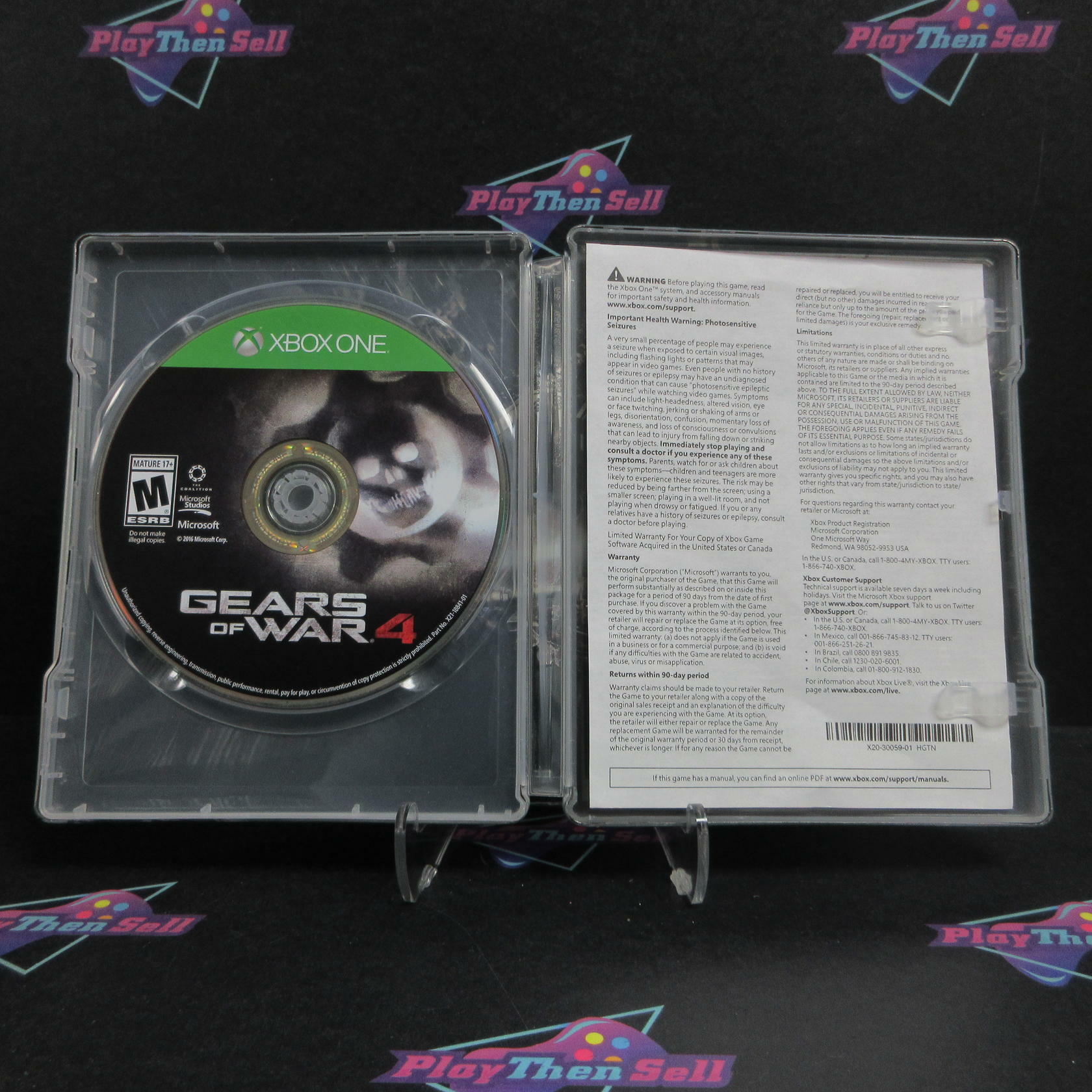 Gears of War 4 Ultimate Edition Steelbook Xbox One Complete - Excellent