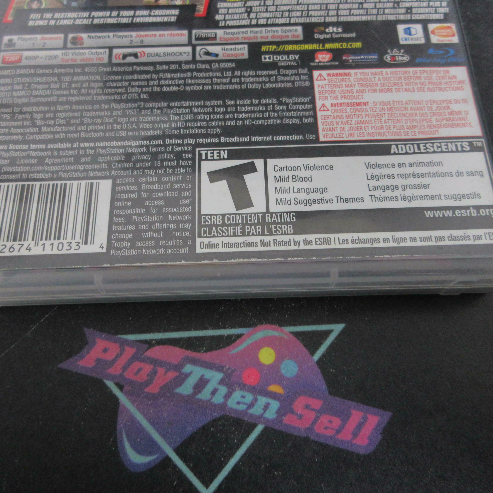 Dragon Ball Raging Blast 2 PS3 Playstation 3 AD Complete CIB - Very Good